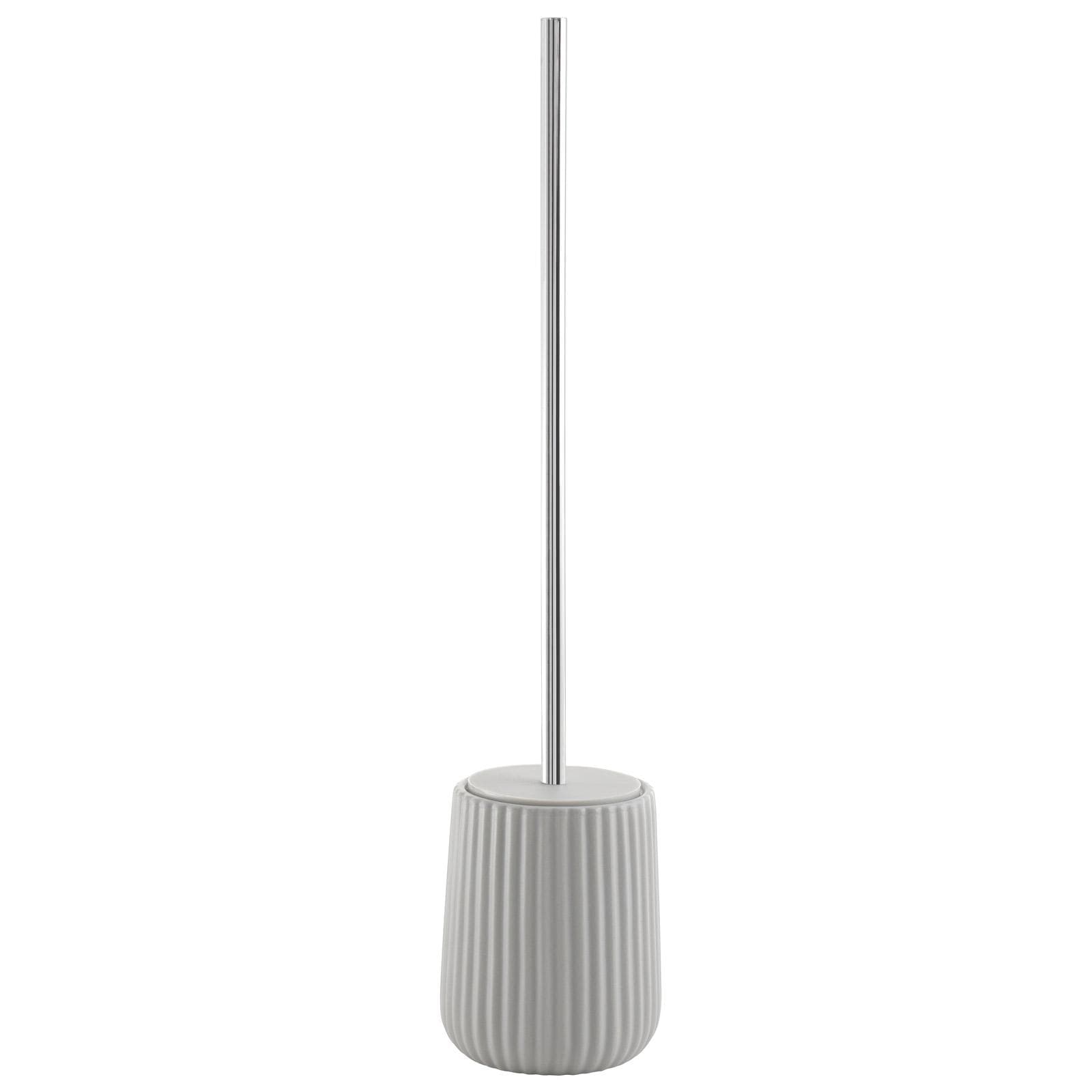 Portascopino d'appoggio in ceramica grigio rigato - Marika di Gedy