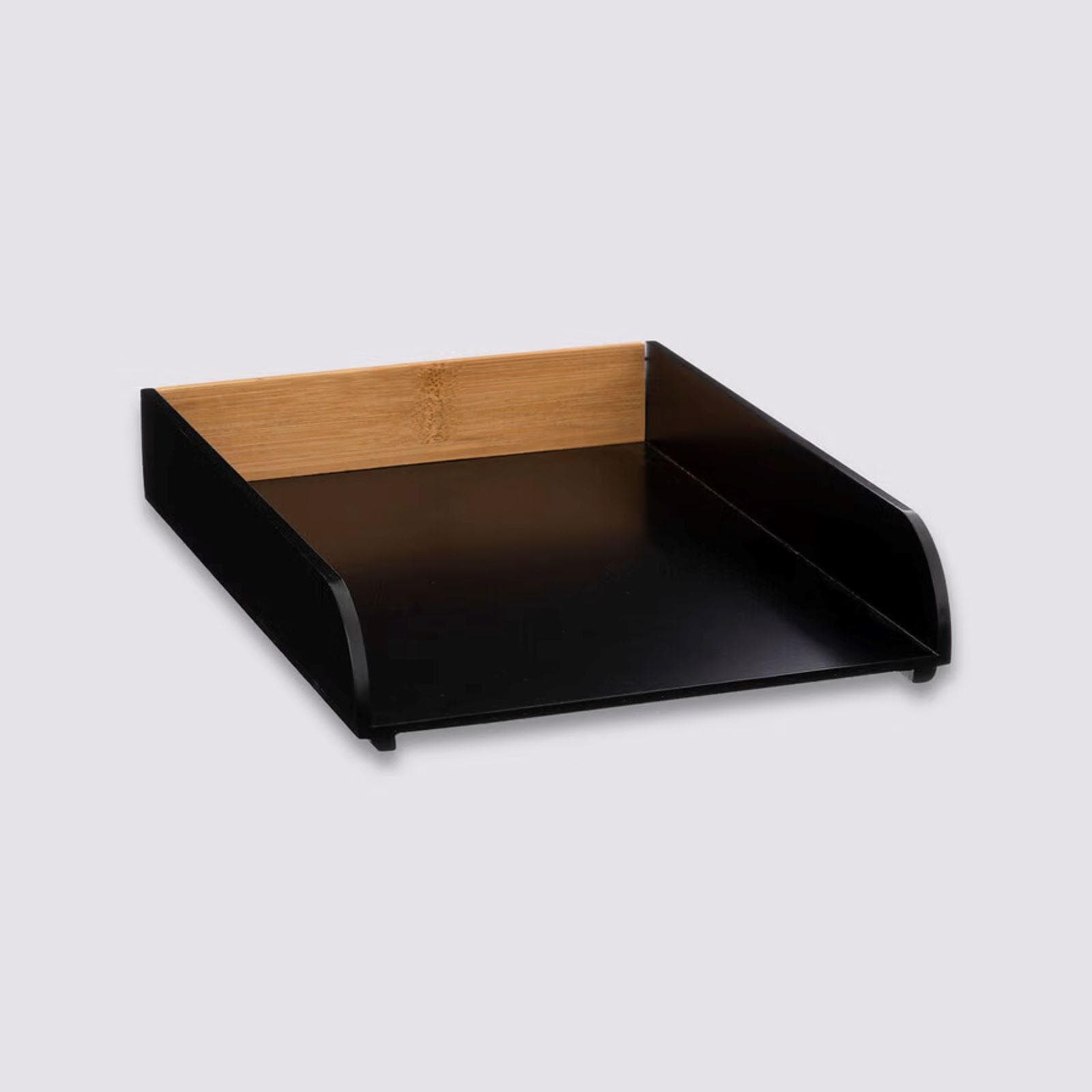 Portadocumenti da scrivania 31x23 cm in legno nero e naturale - Smartlab