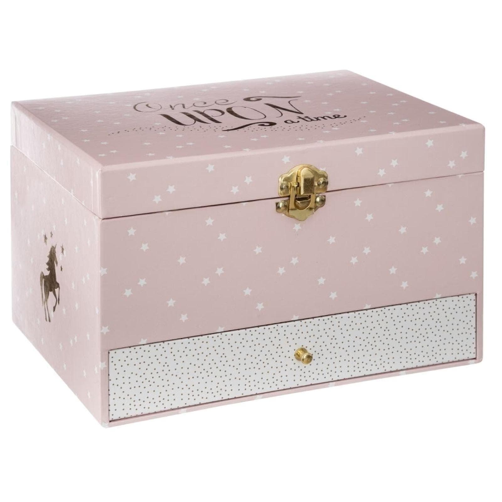 Portaoggetti per bambini con carrillon musicale fantasia unicorno rosa - Kids