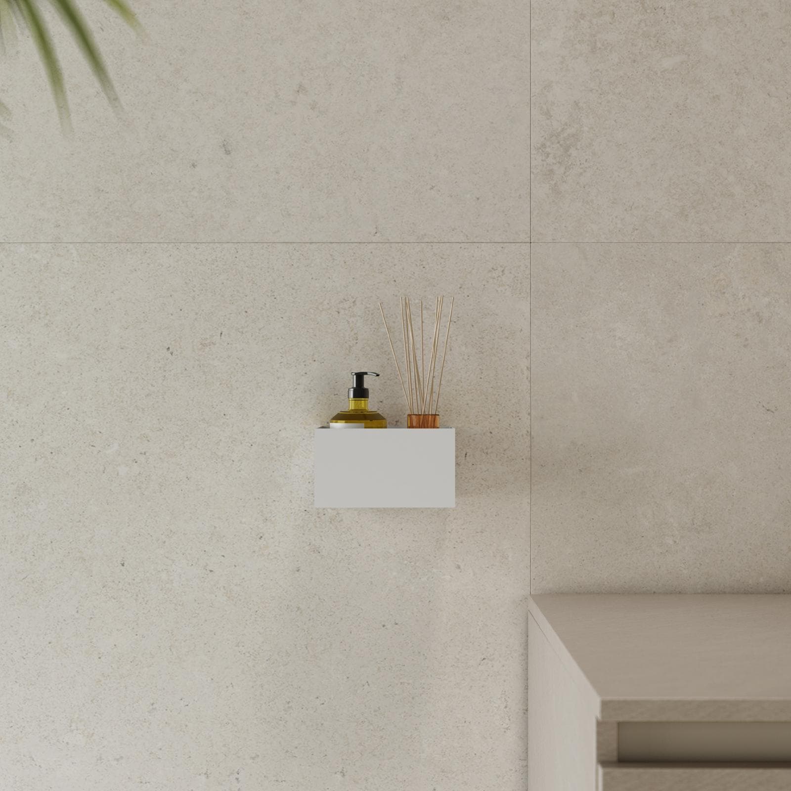Portaoggetti 15x12x10h cm in acciaio inox bianco opaco