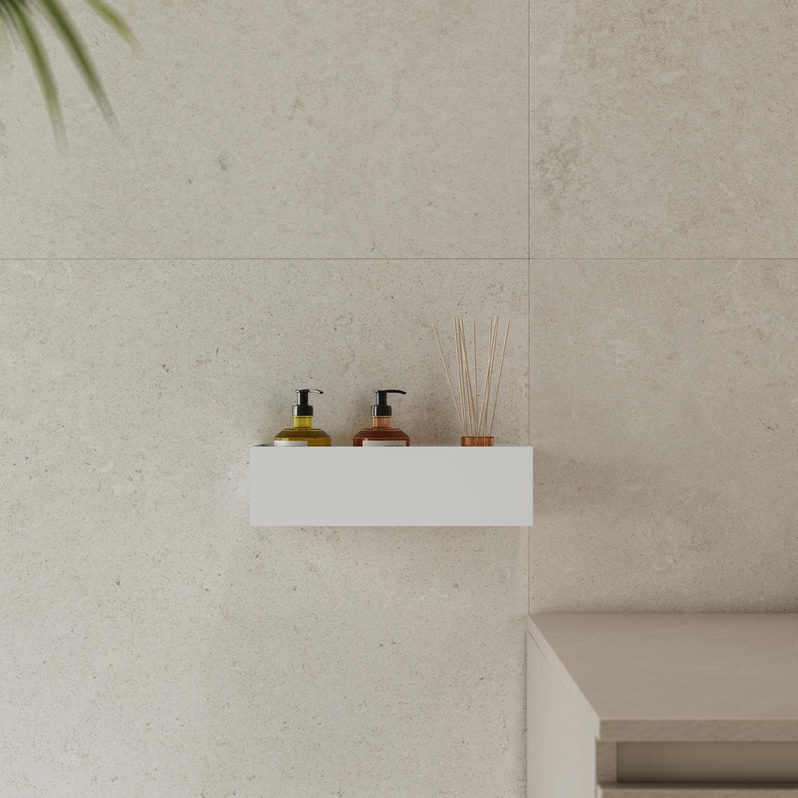 Portaoggetti 30x12x10h cm in acciaio inox bianco opaco