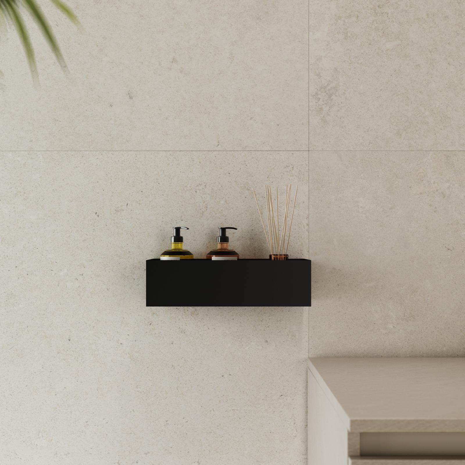 Portaoggetti 30x12x10h cm in acciaio inox nero opaco