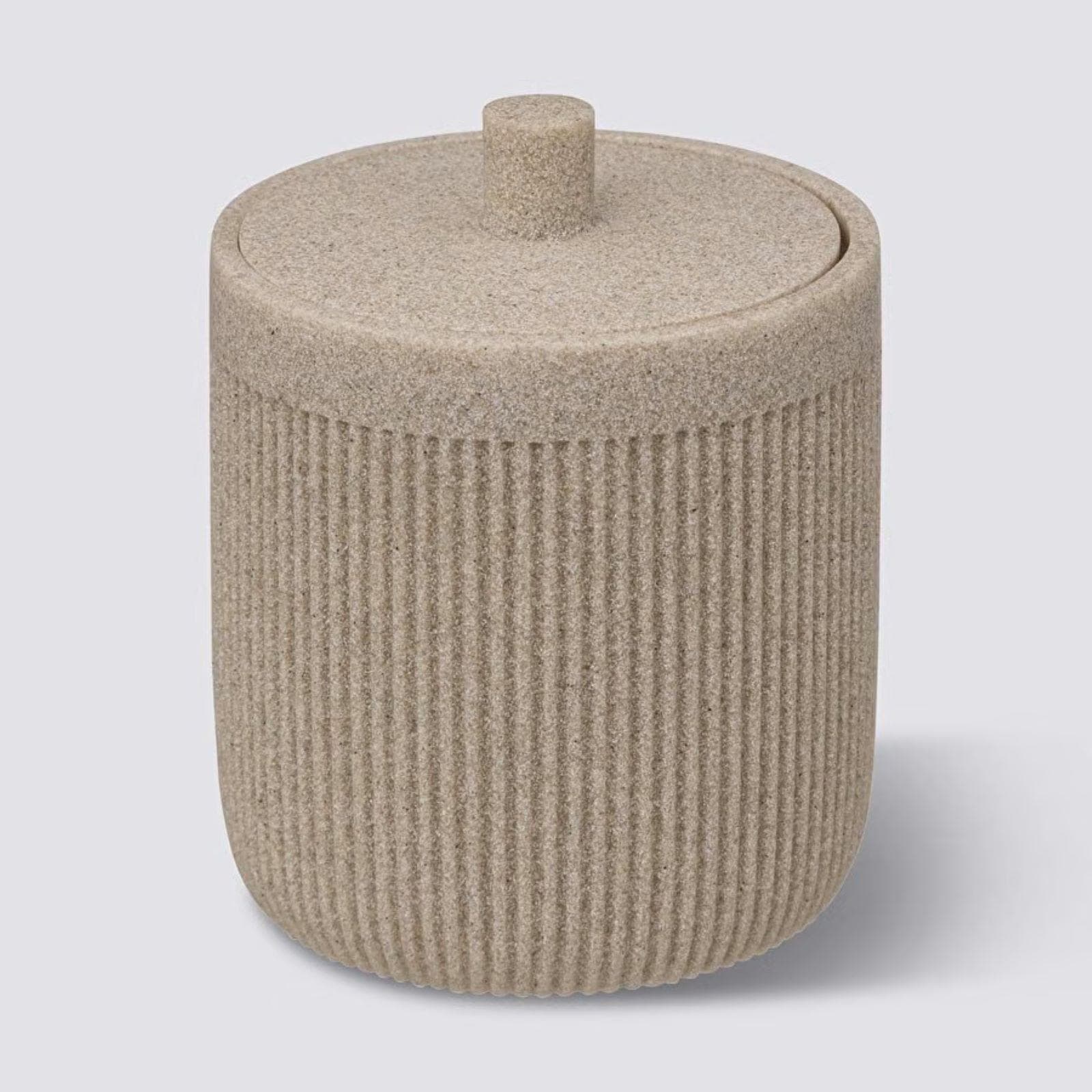 Portaoggetti d'appoggio effetto pietra beige - Onyce