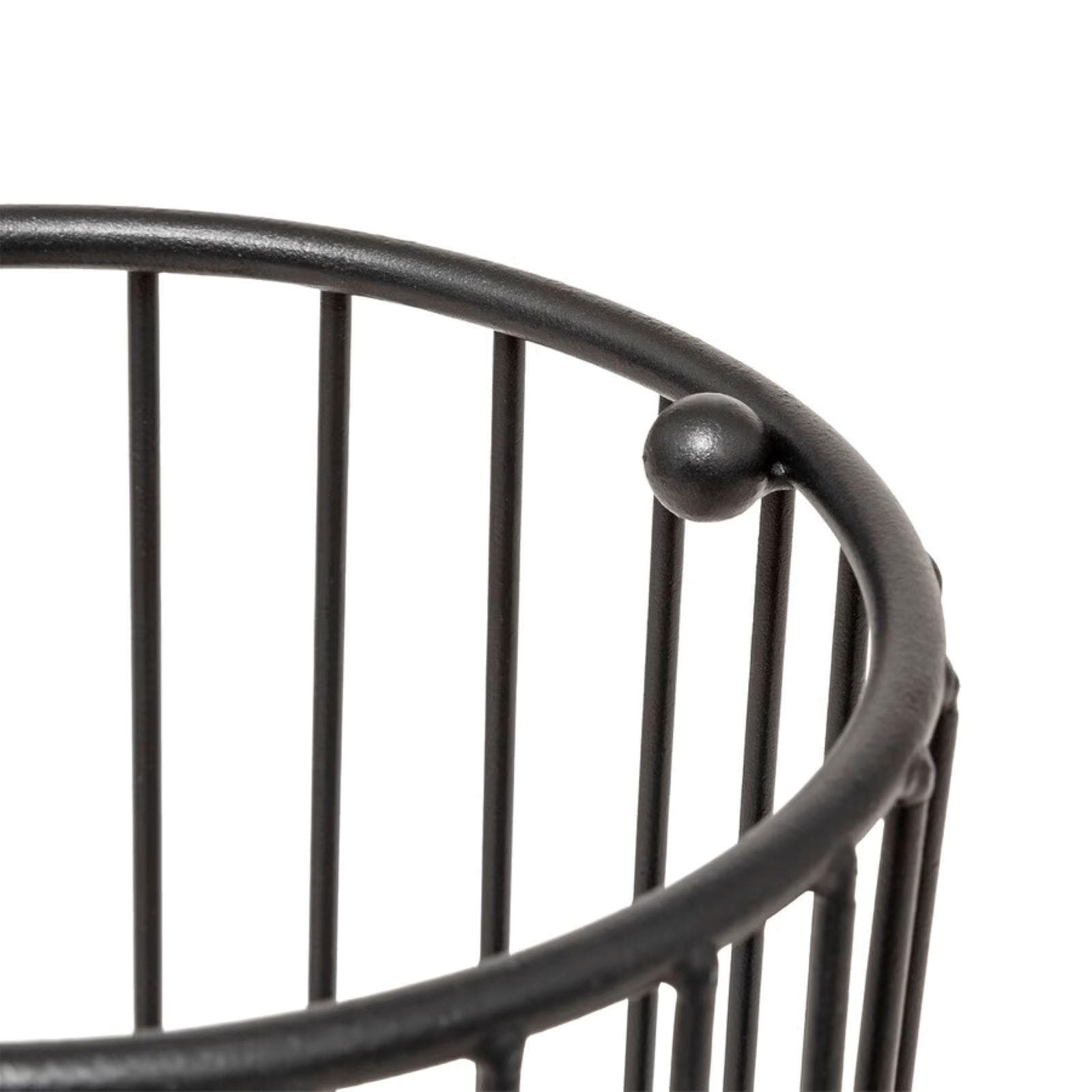 Portaombrelli rotondo 21 cm in metallo nero con vassoio estraibile