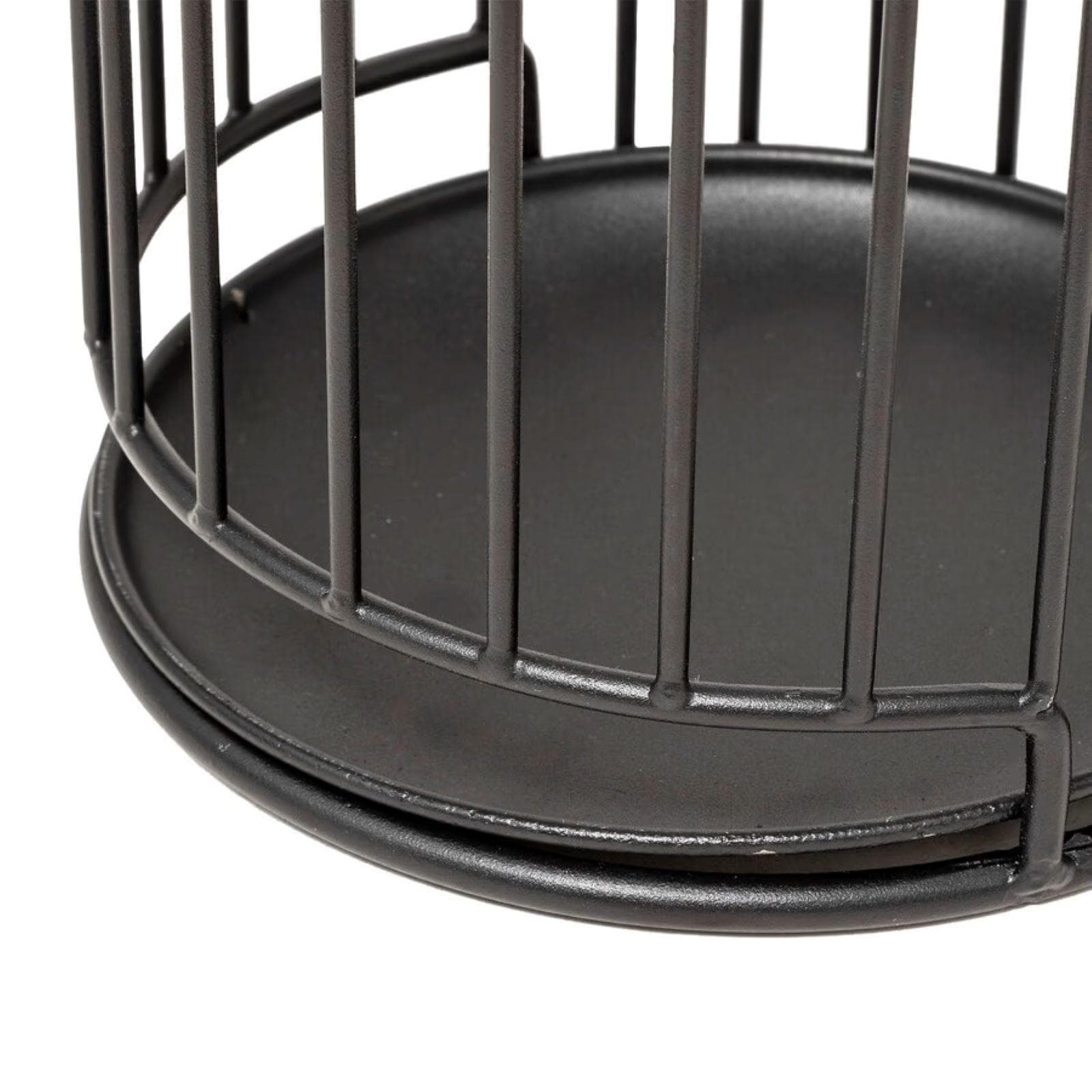 Portaombrelli rotondo 21 cm in metallo nero con vassoio estraibile