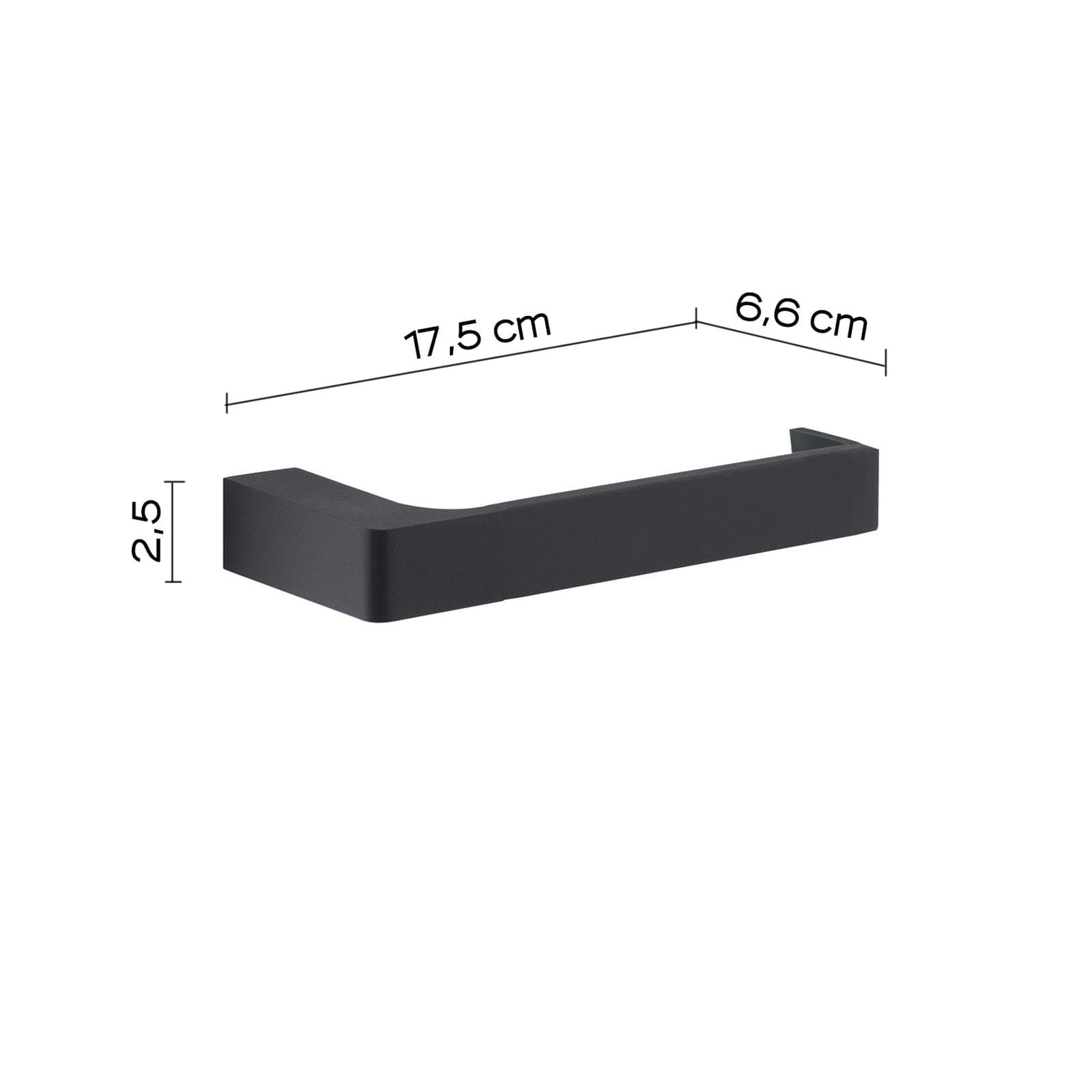 Portarotolo a muro in ottone e cromall nero - Pirenei di Gedy