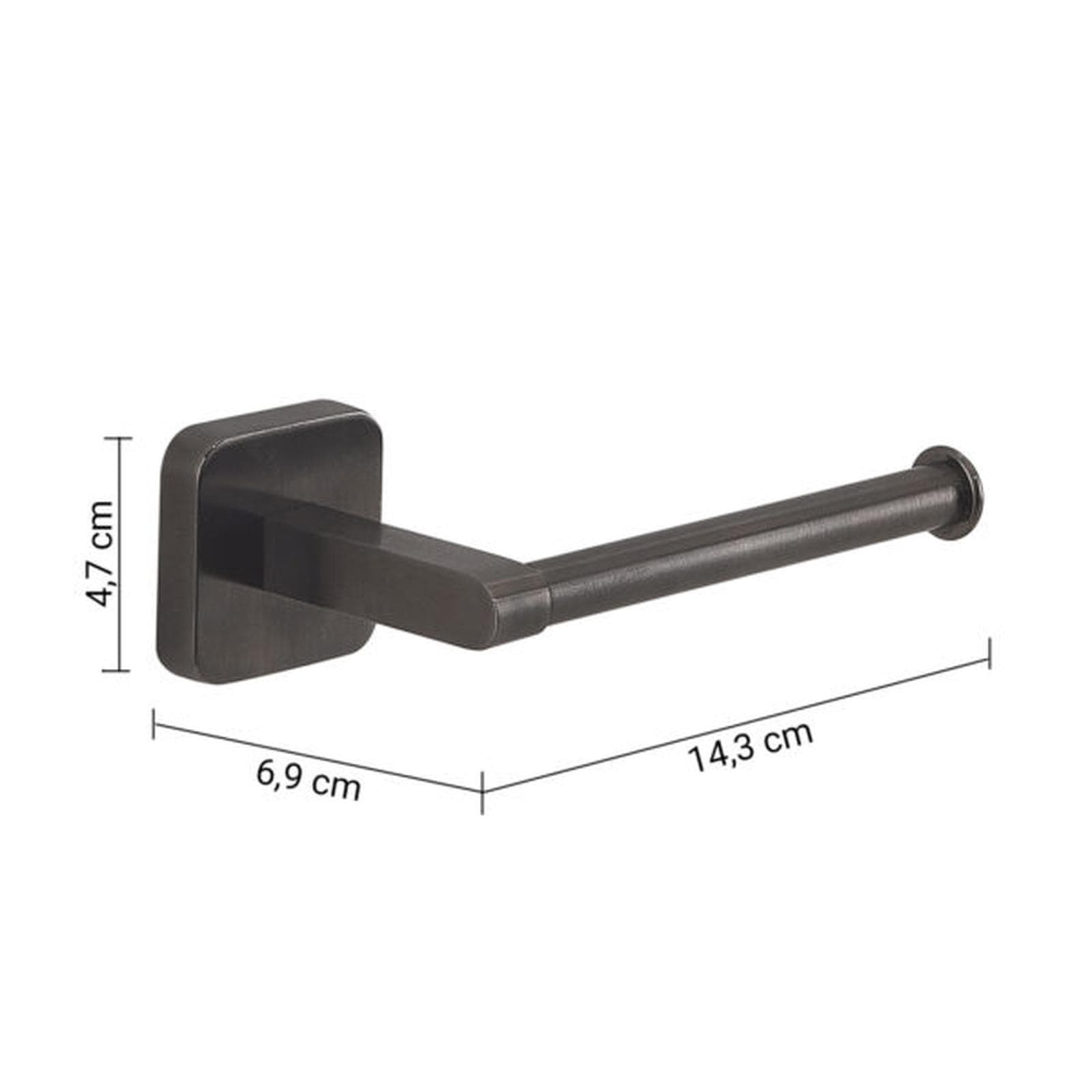 Portarotolo a muro in acciaio inox nero satinato - Tonga di Gedy