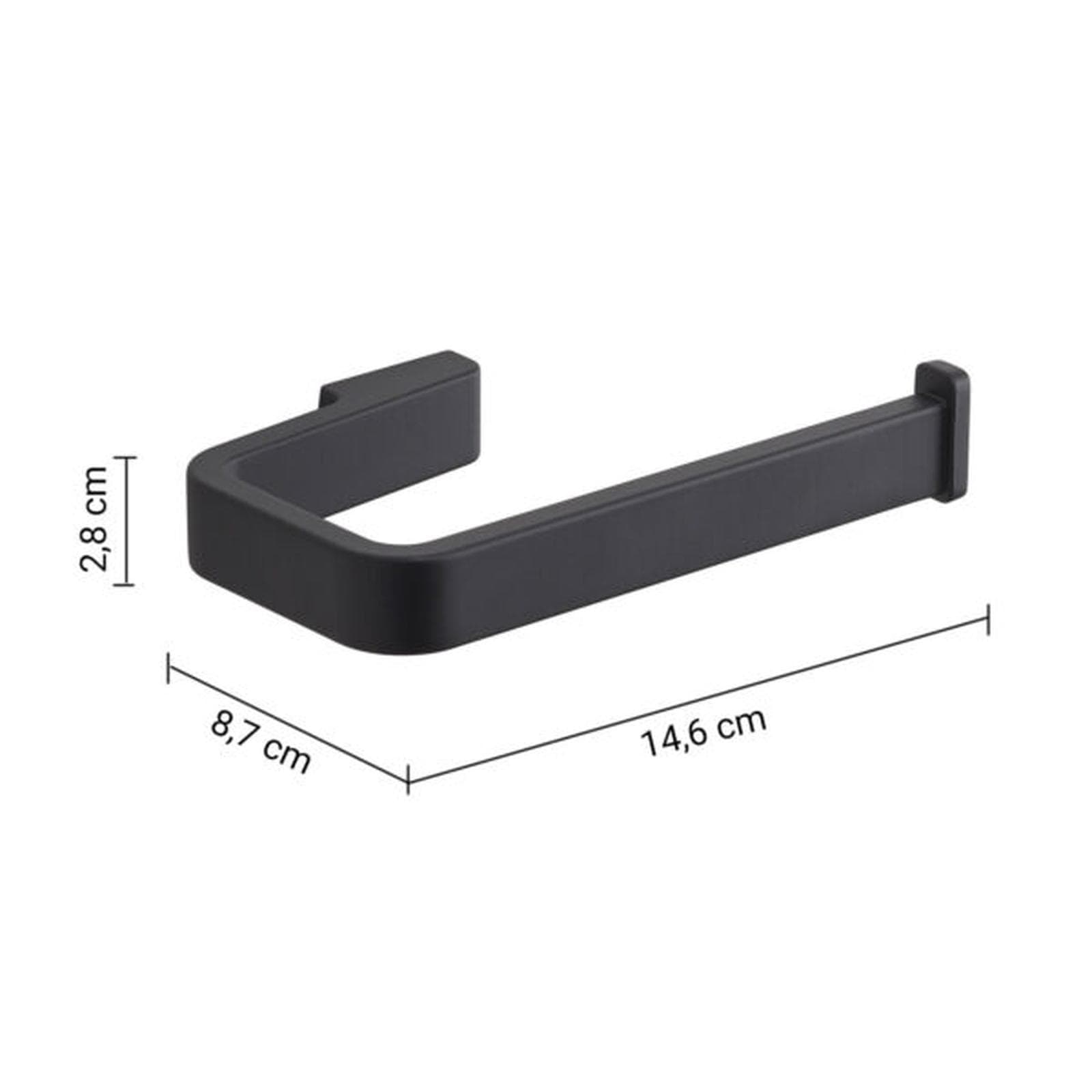 Portarotolo a muro in cromall e ottone nero opaco - Samoa di Gedy
