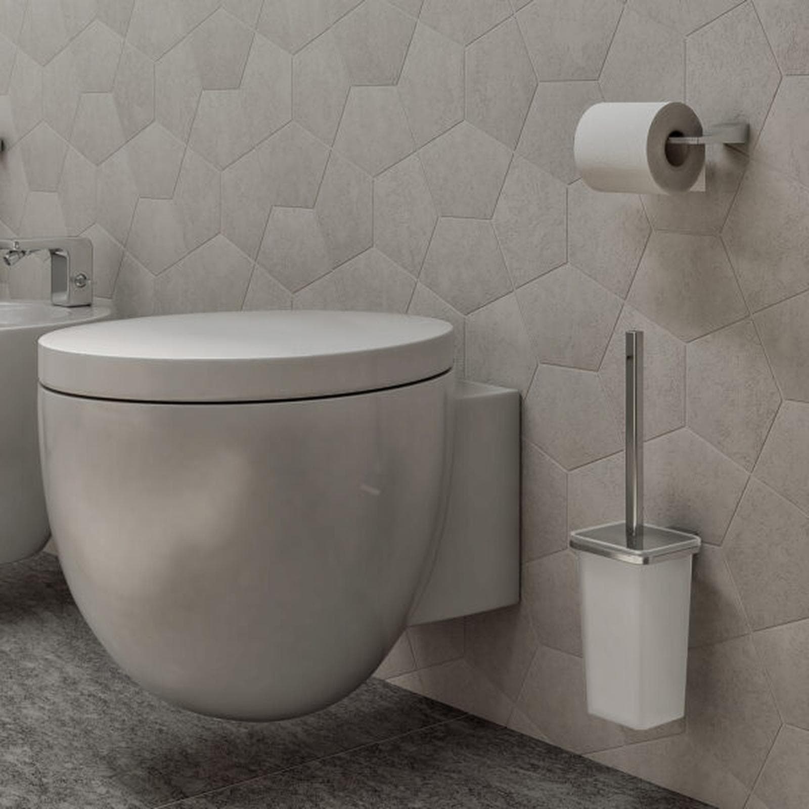 Portarotolo a muro in ottone e cromall cromo - Glamour di Gedy