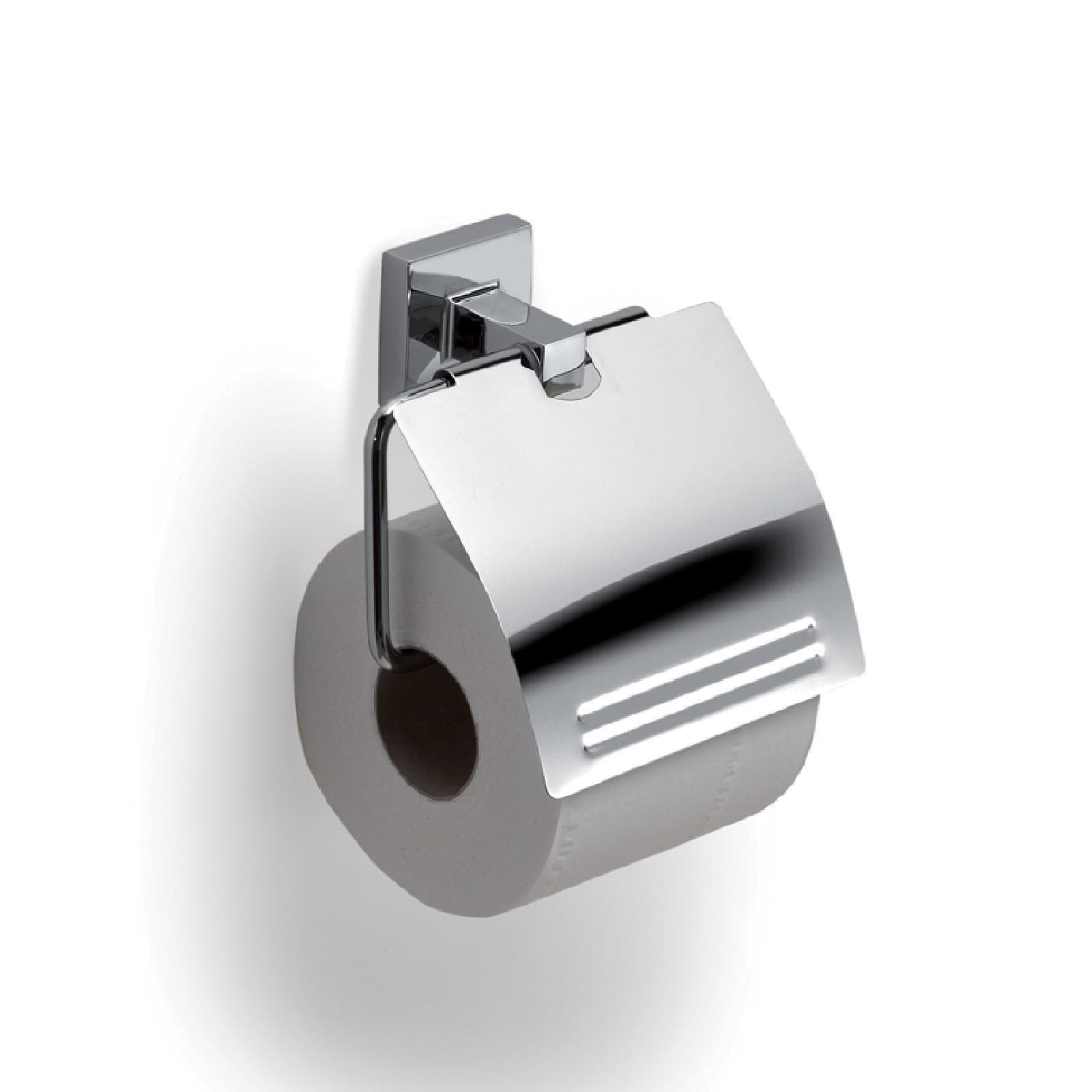 Portarotolo coperto a muro in acciaio inox e cromall cromo - Olimpo di Gedy