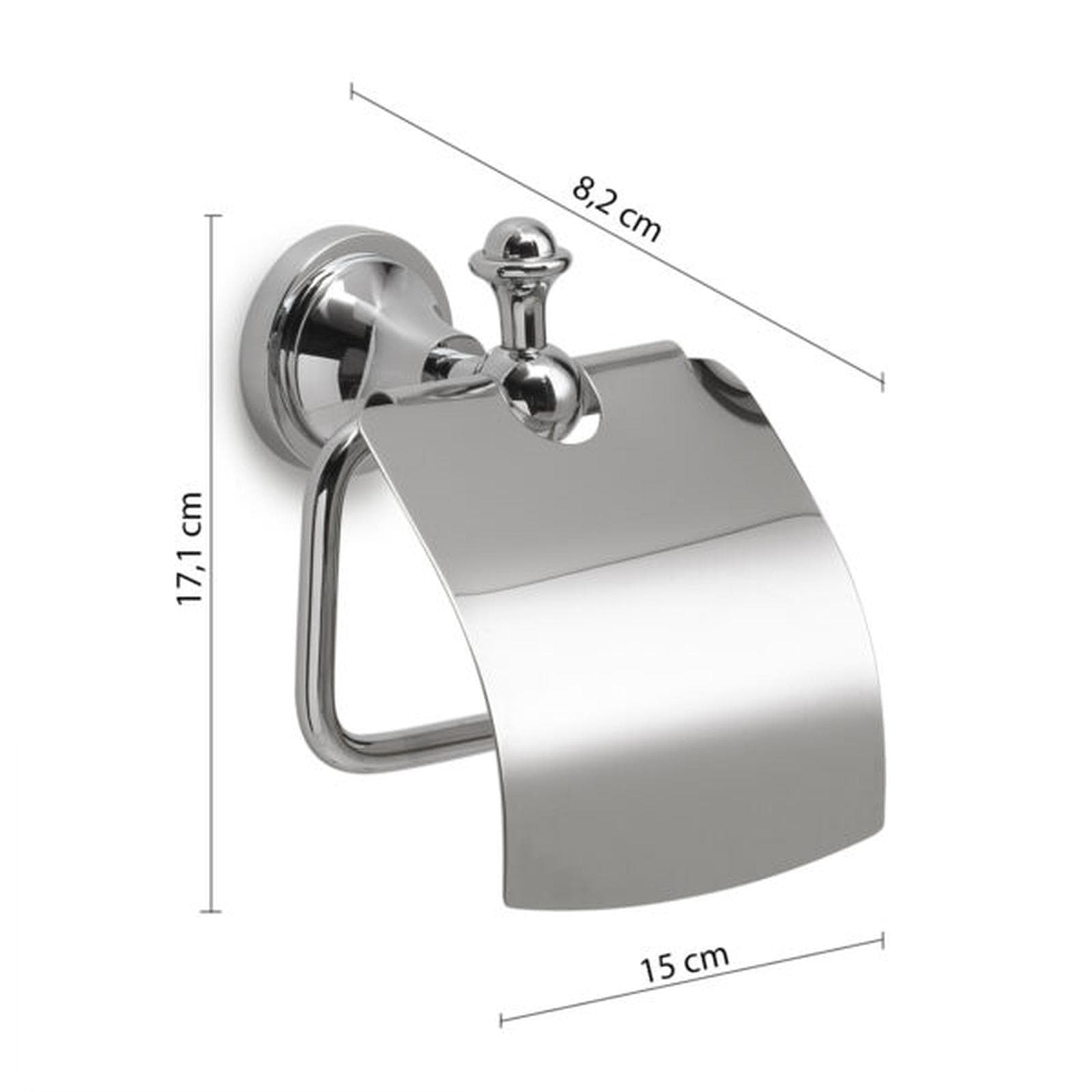 Portarotolo coperto a muro in acciaio inox - Nevis di Gedy
