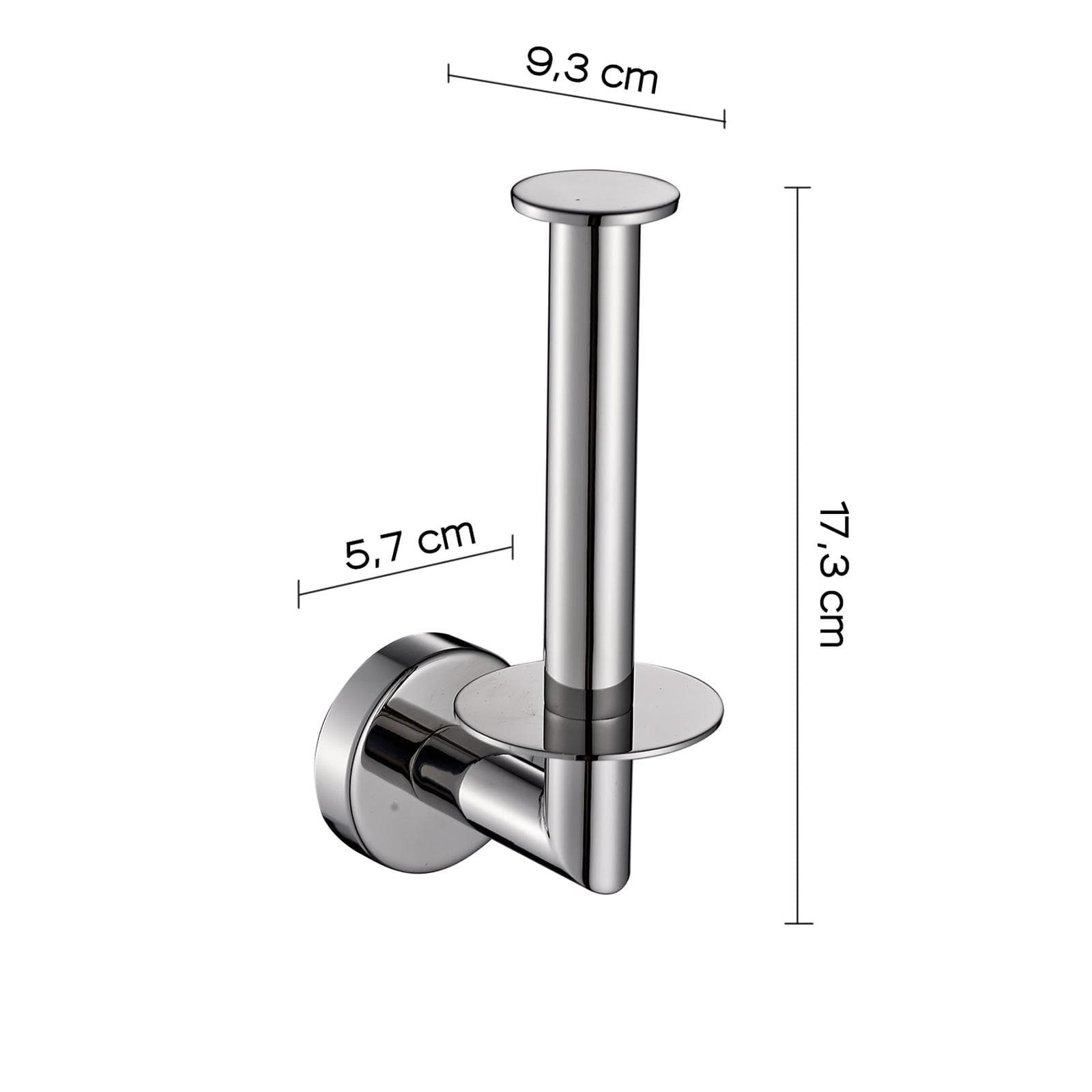 Portarotolo riserva a muro in acciaio inox cromo - Project di Gedy