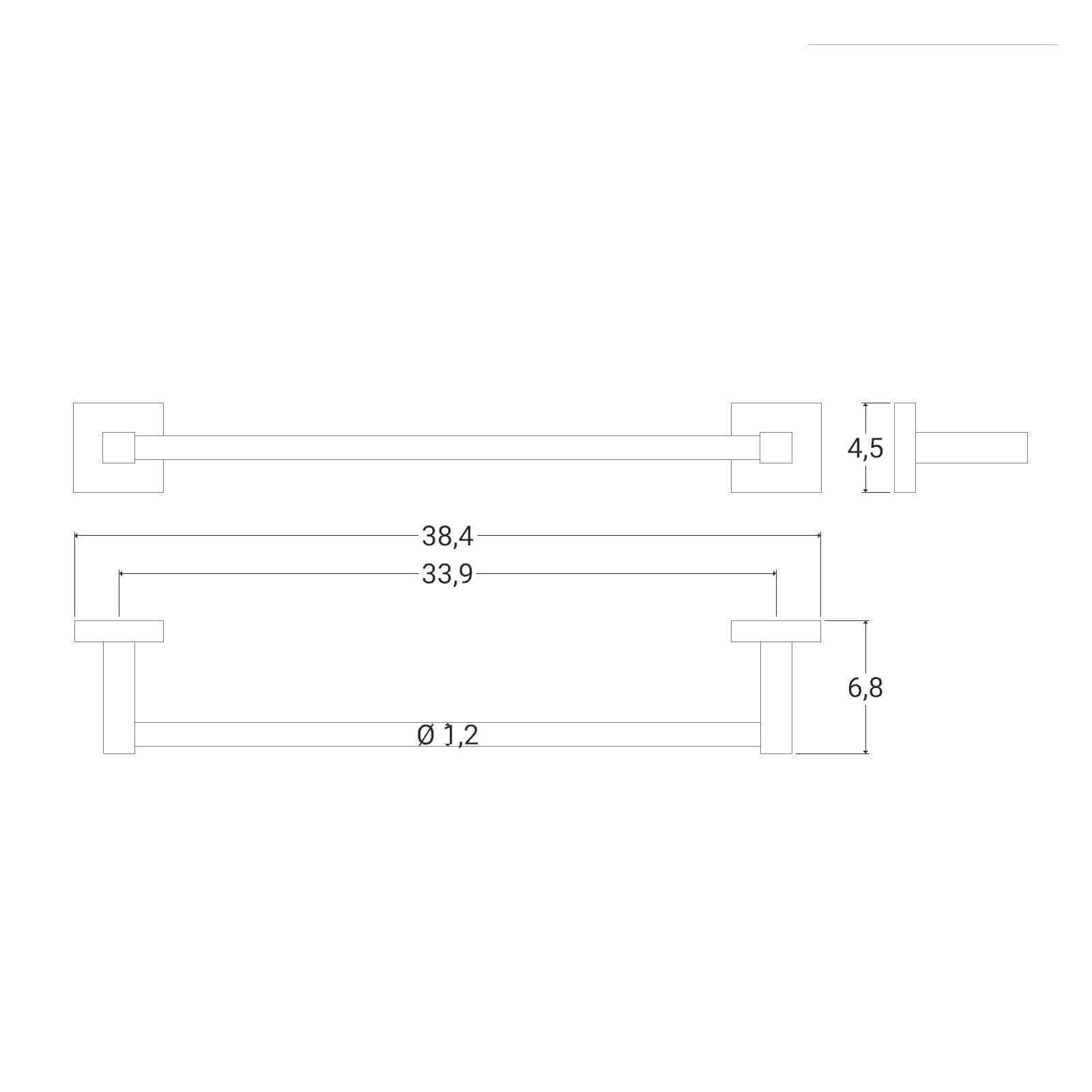 Portasalviette 35 cm in acciaio inox e cromall cromo - Olimpo di Gedy