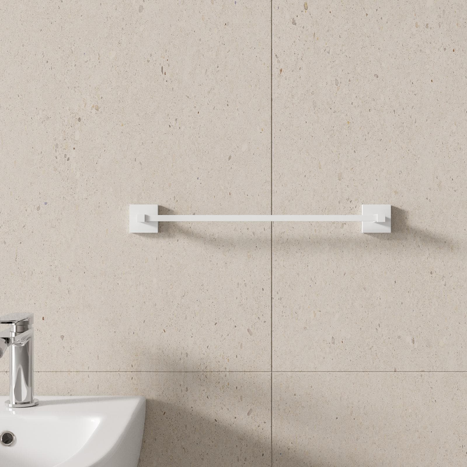 Portasalviette 41,5 cm in acciaio inox bianco opaco - Clover