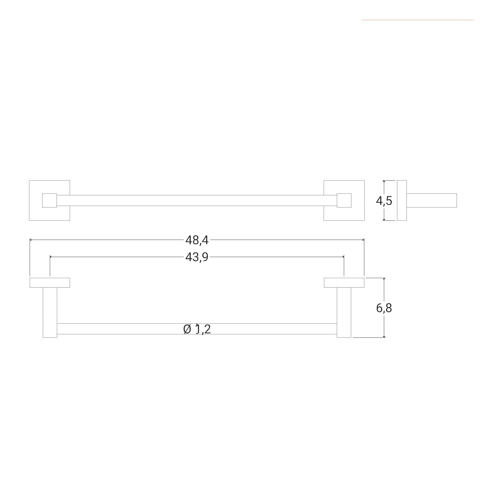 Portasalviette 45 cm in acciaio inox e cromall cromo - Olimpo di Gedy