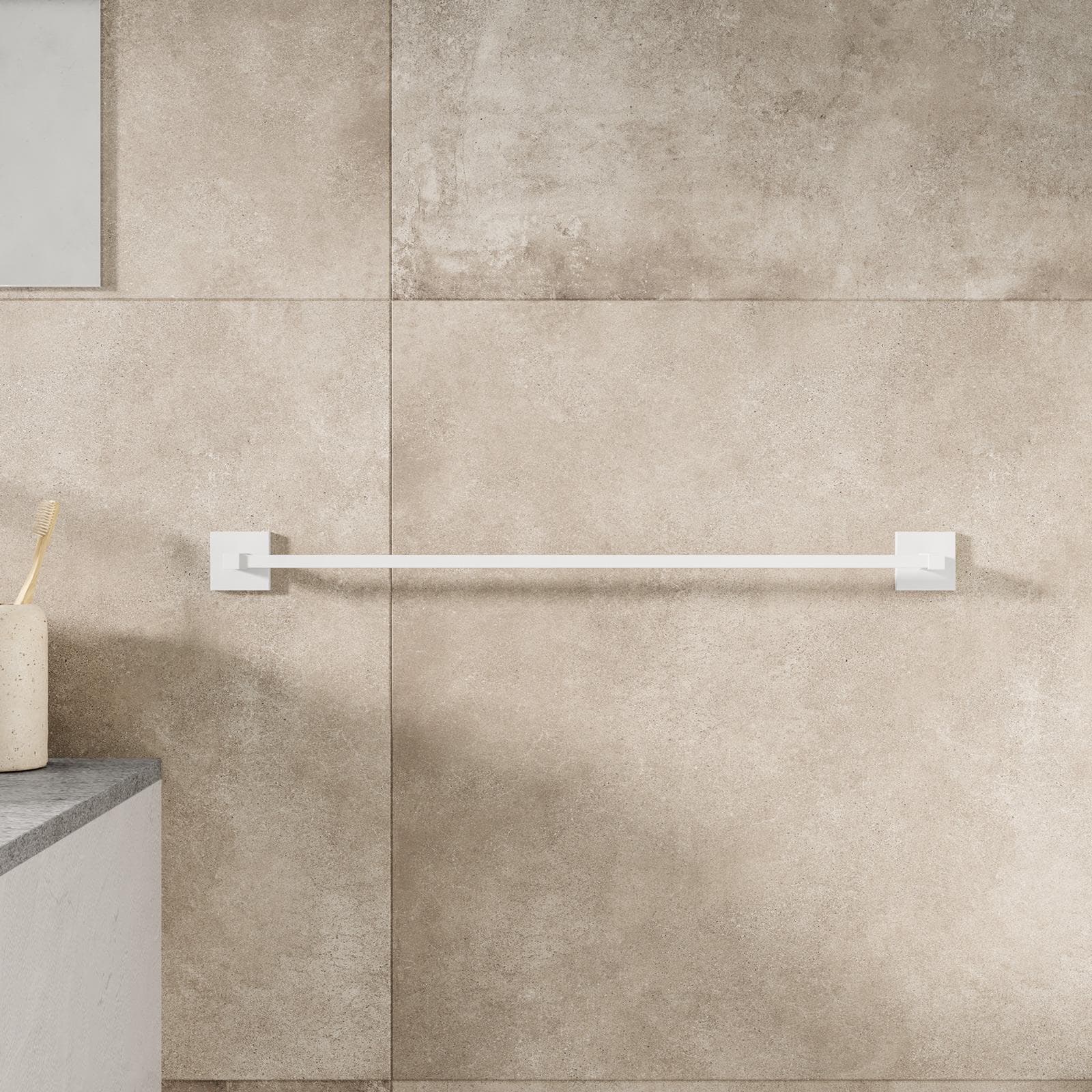 Portasalviette 57 cm in acciaio inox bianco opaco - Clover