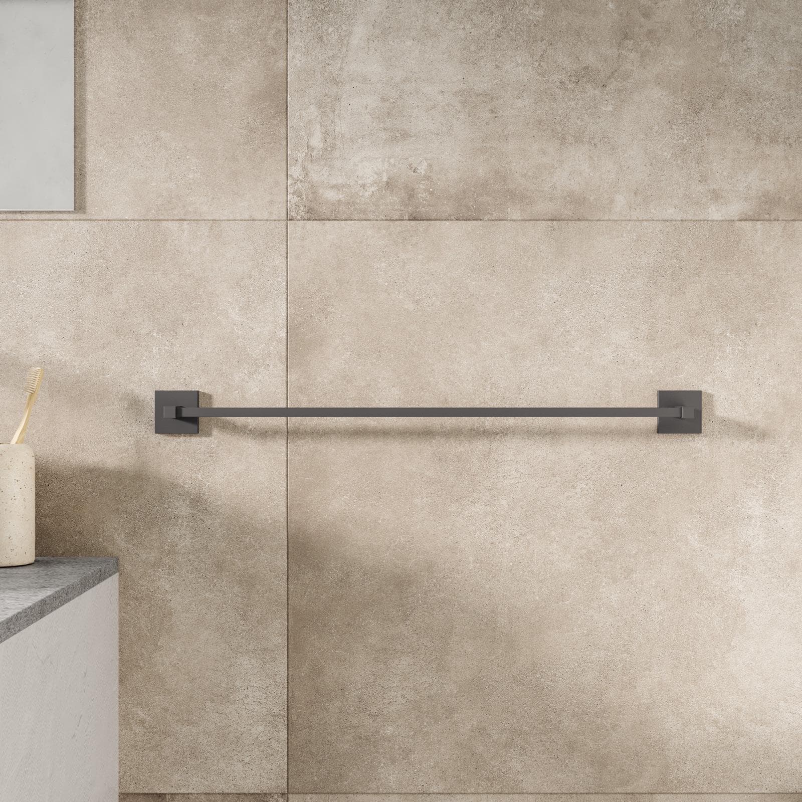 Portasalviette 57 cm in acciaio inox nero satinato - Clover