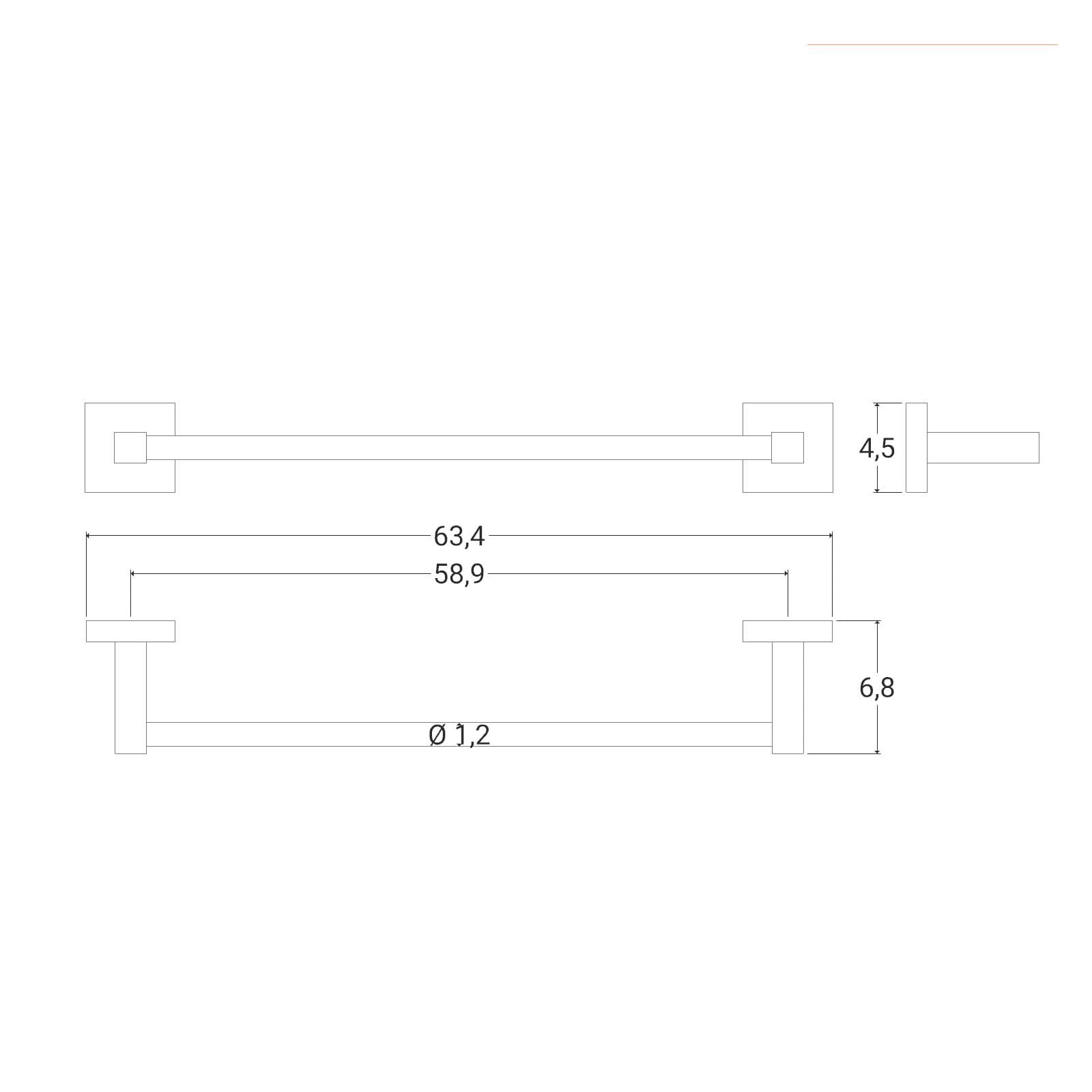 Portasalviette 60 cm in acciaio inox e cromall cromo - Olimpo di Gedy