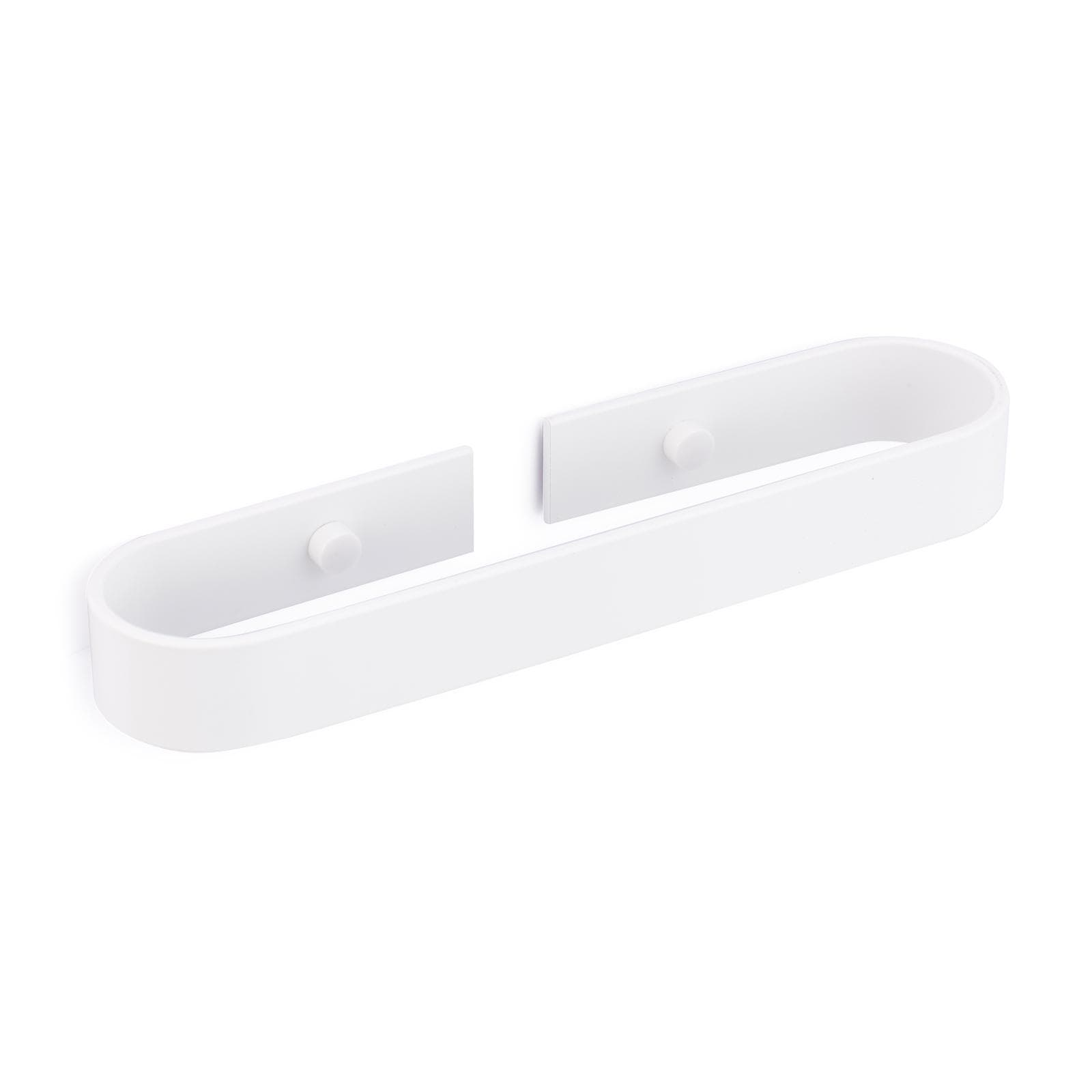 Portasalviette a muro 25 cm in alluminio bianco opaco - Evolution