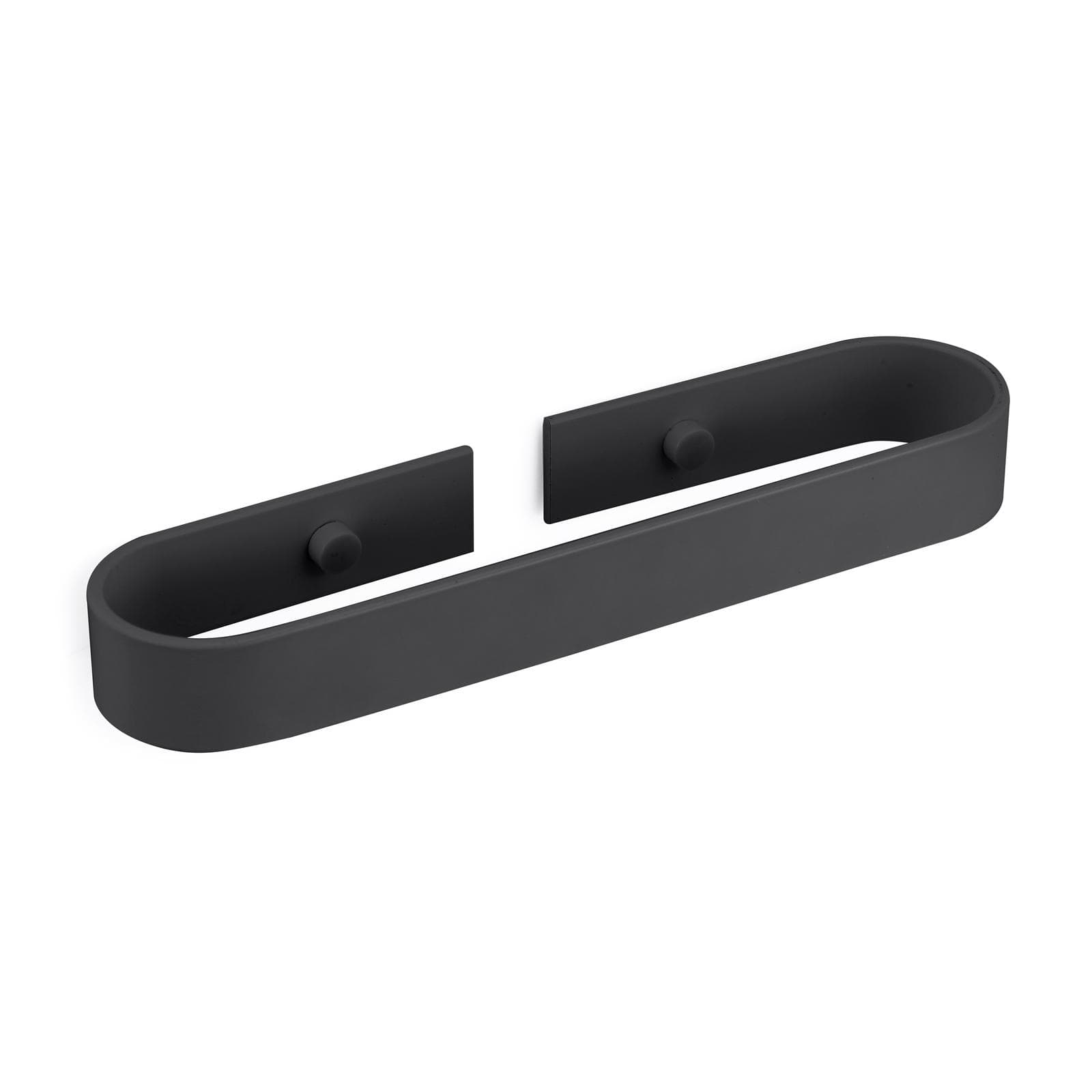 Portasalviette a muro 25 cm in alluminio nero opaco - Evolution