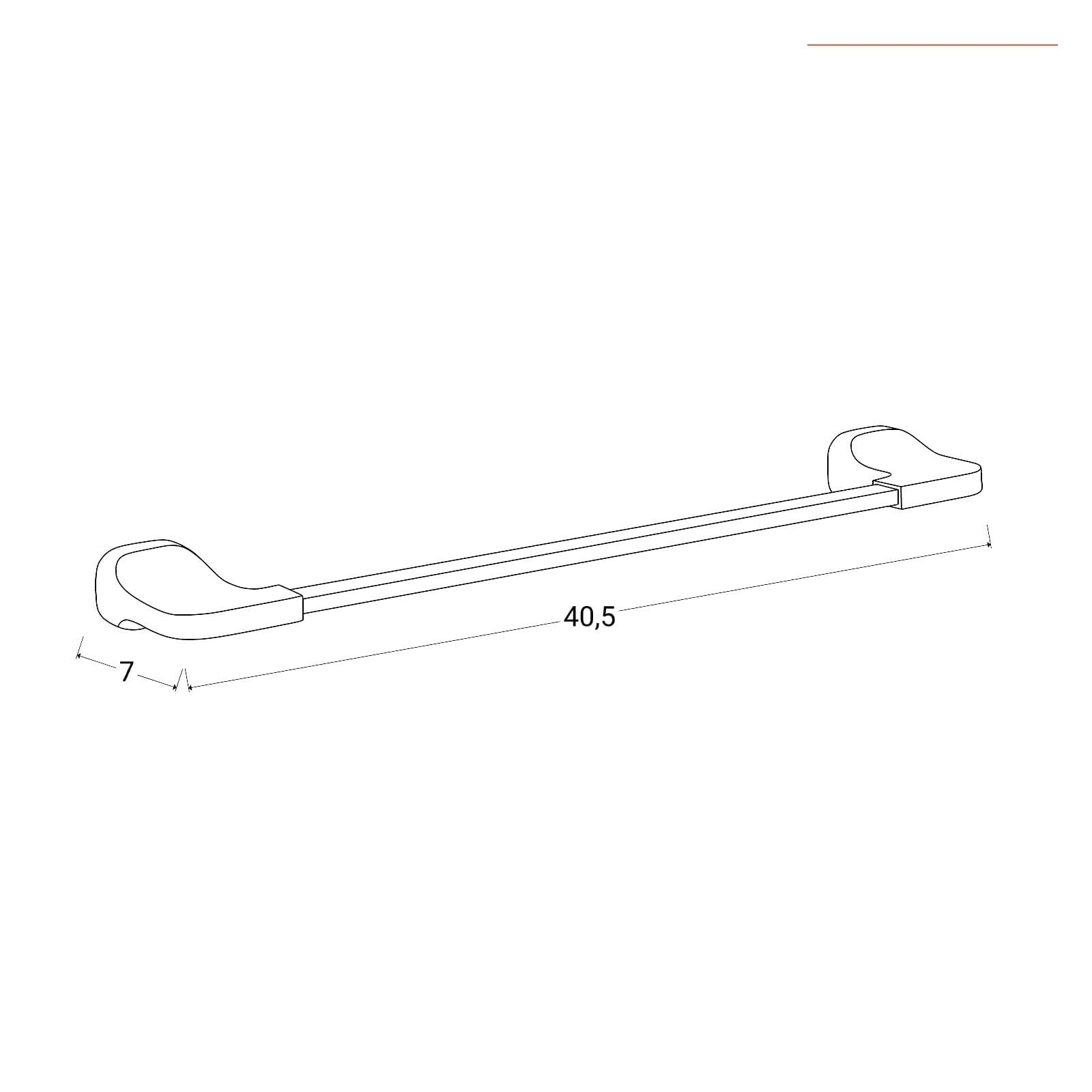Portasalviette a muro 40,5 cm in acciaio inox cromo - Claret
