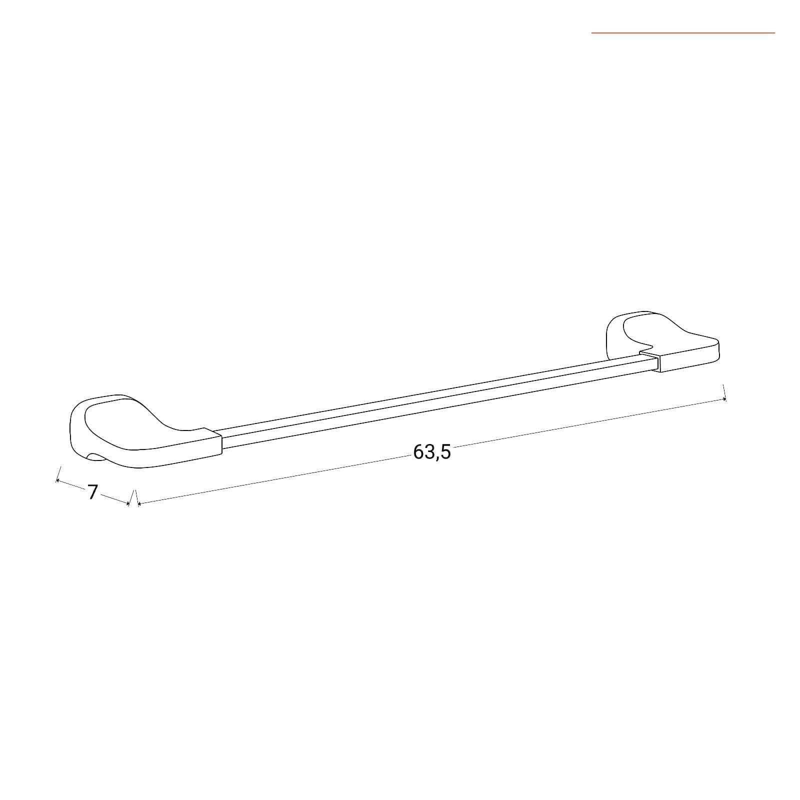 Portasalviette a muro 63,5 cm in acciaio inox cromo - Claret