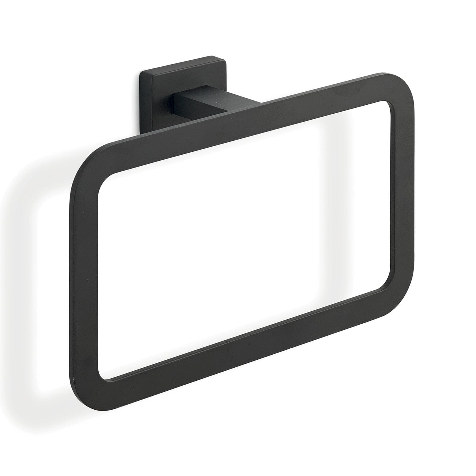 Portasalviette a muro ad anello in acciaio inox e cromall nero - Atena di Gedy