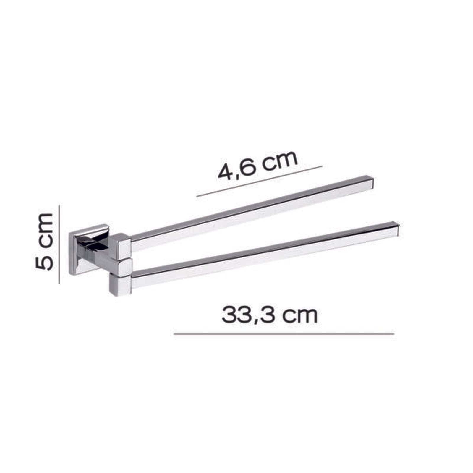 Portasalviette a snodo in acciaio inox e cromall cromo - Colorado di Gedy