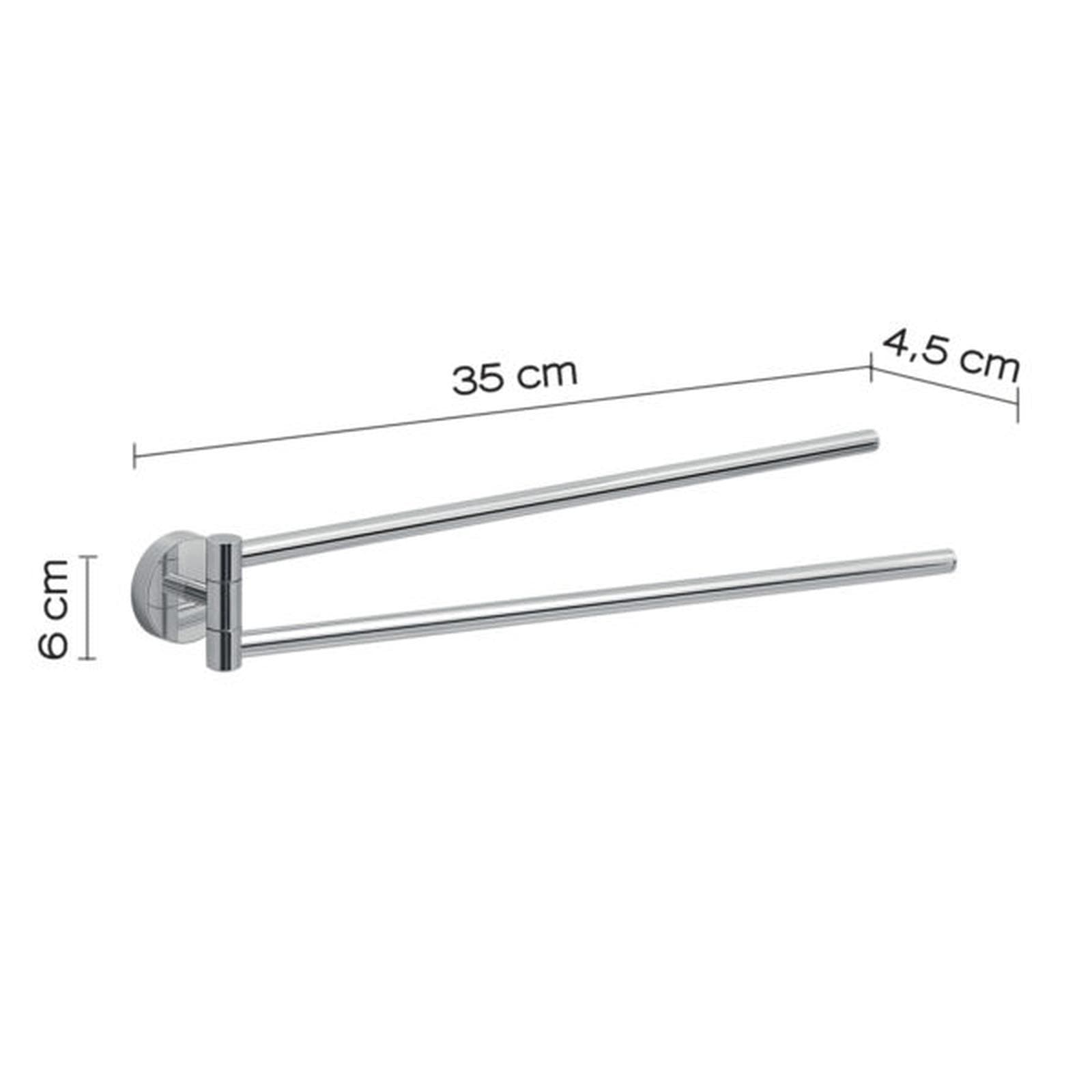Portasalviette a snodo in acciaio inox e cromall cromo - Eros di Gedy