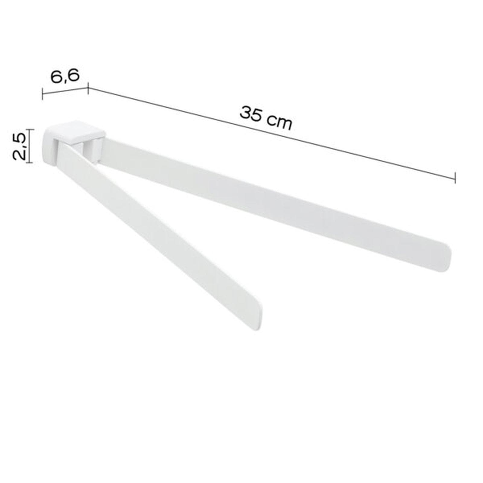 Portasalviette a snodo in acciaio inox e cromall bianco - Pirenei di Gedy