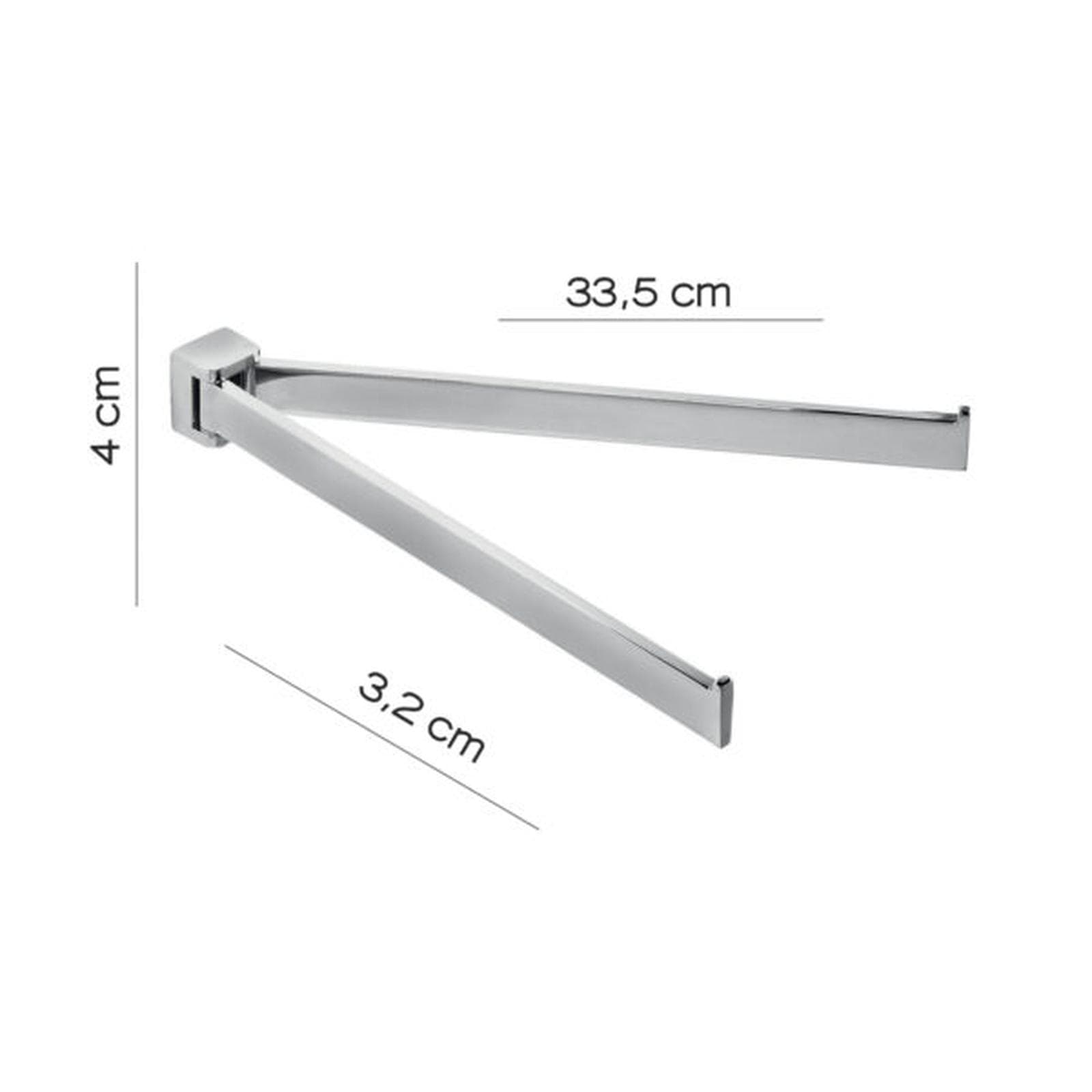 Portasalviette a snodo a muro in ottone e cromall cromo - Glamour di Gedy