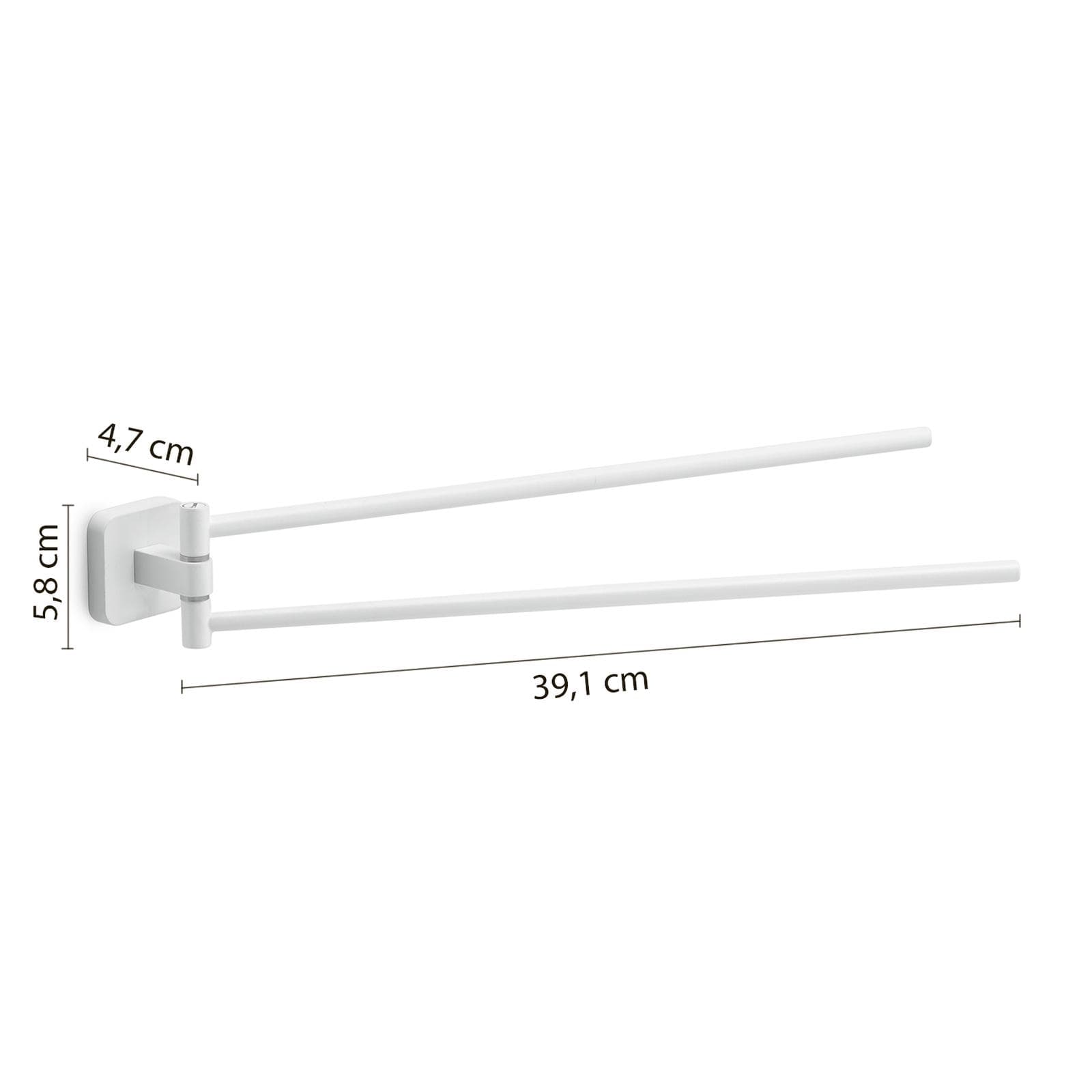 Portasalviette a snodo in acciaio inox bianco opaco - Tonga di Gedy