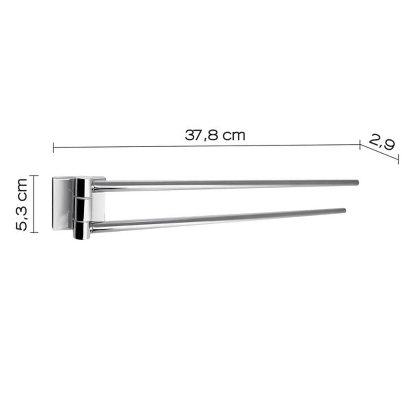 Portasalviette a snodo in acciaio inox e cromall cromo - Fuji di Gedy