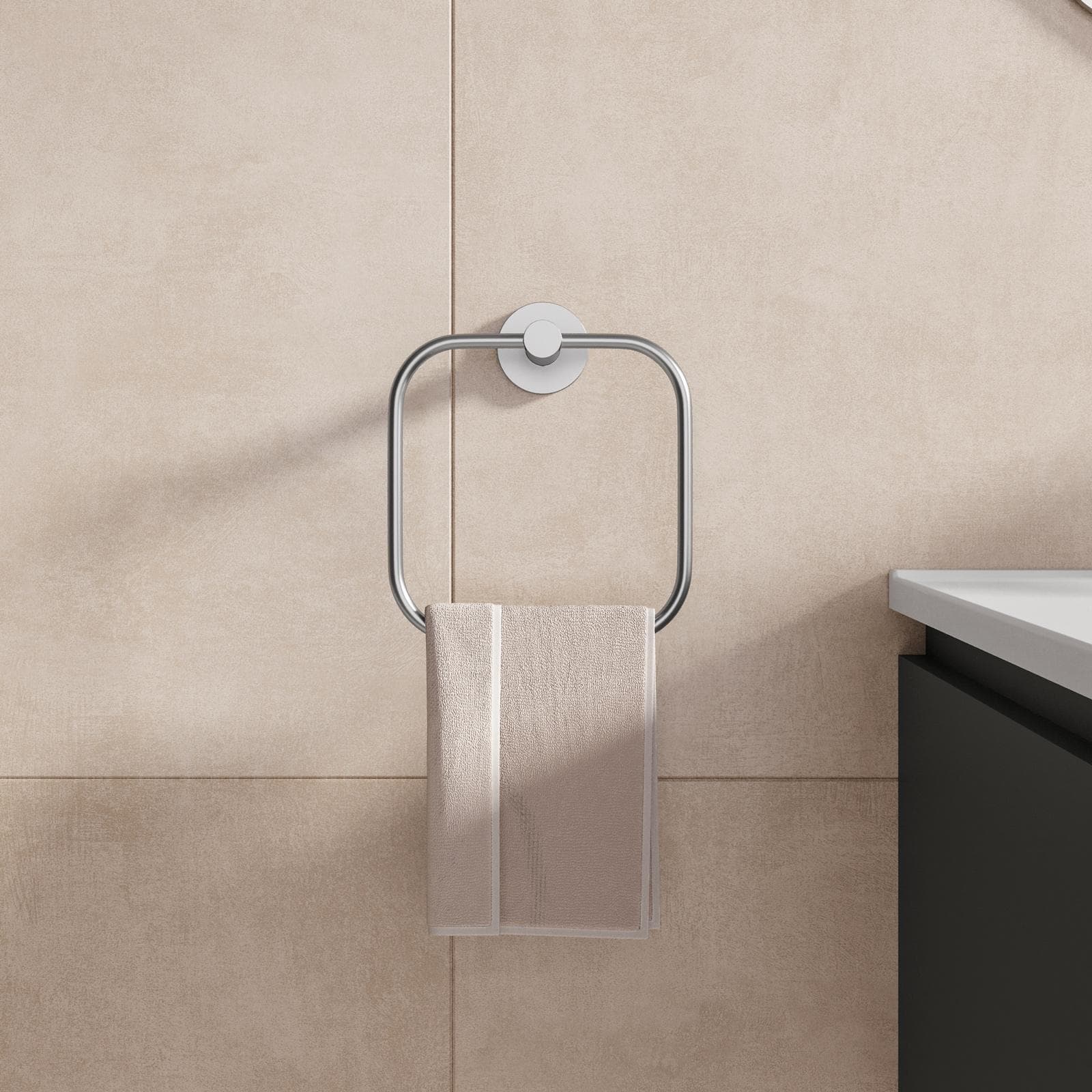 Portasalviette ad anello acciaio inox spazzolato - Billie