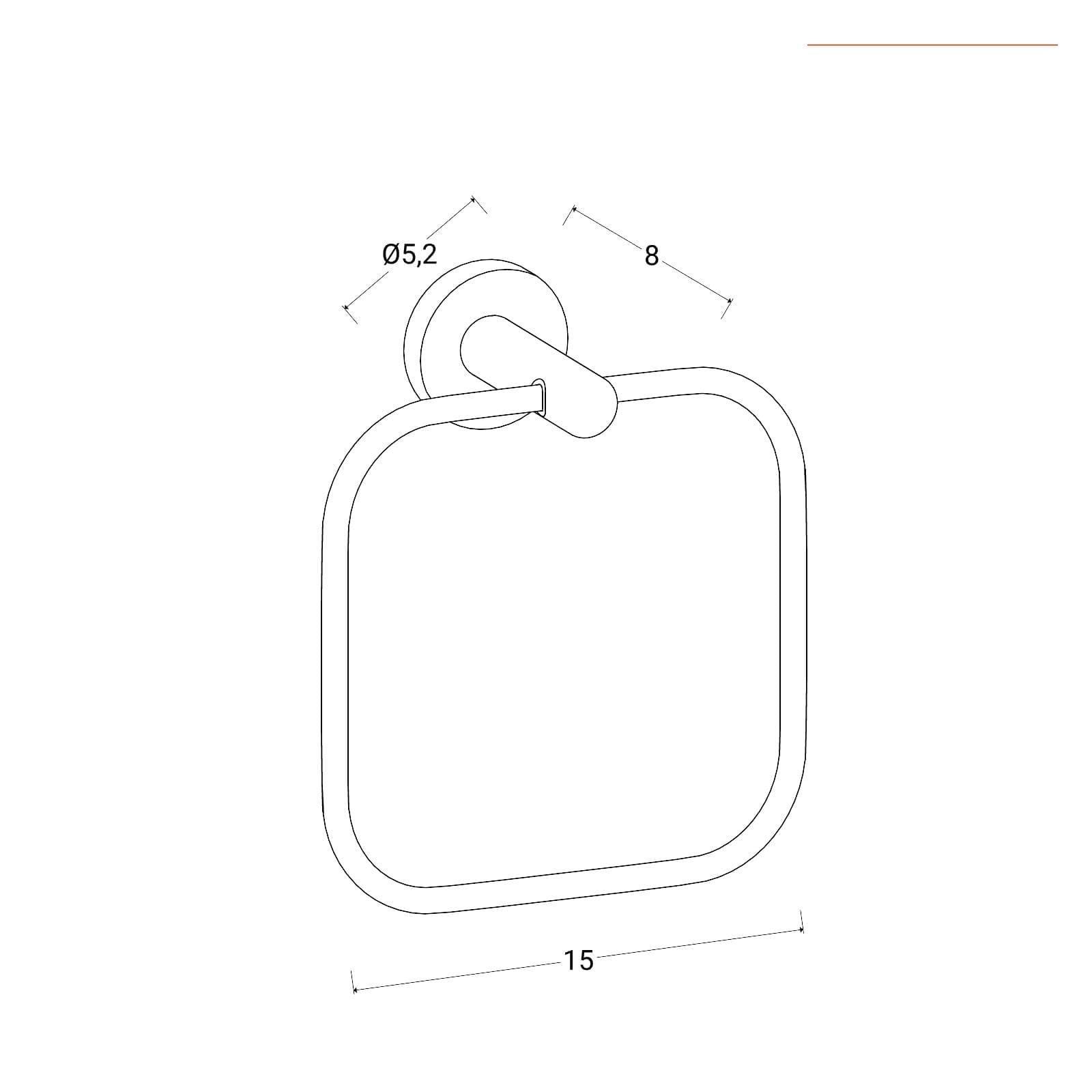Portasalviette ad anello acciaio inox spazzolato - Billie