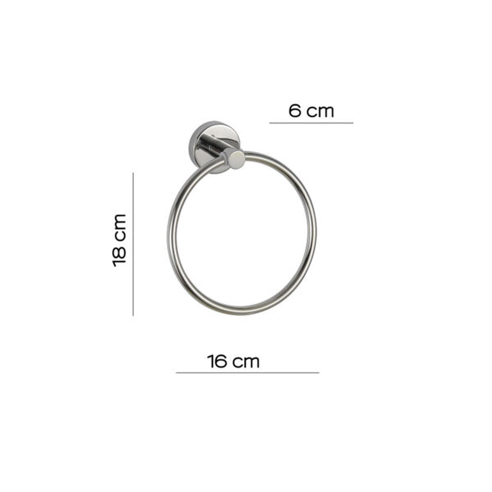 Portasalviette ad anello in acciaio inox cromo - Project di Gedy