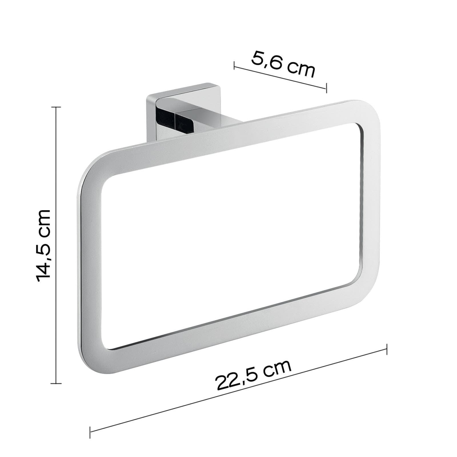 Portasalviette a muro ad anello in acciaio inox e cromall cromo - Atena di Gedy