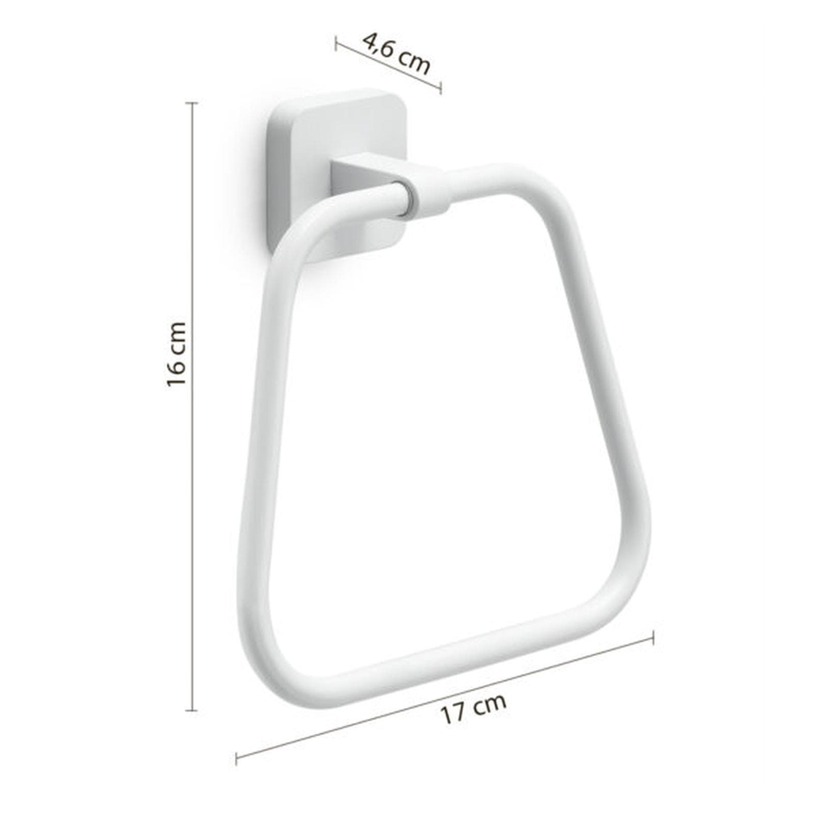 Portasalviette ad anello in acciaio inox bianco opaco - Tonga di Gedy