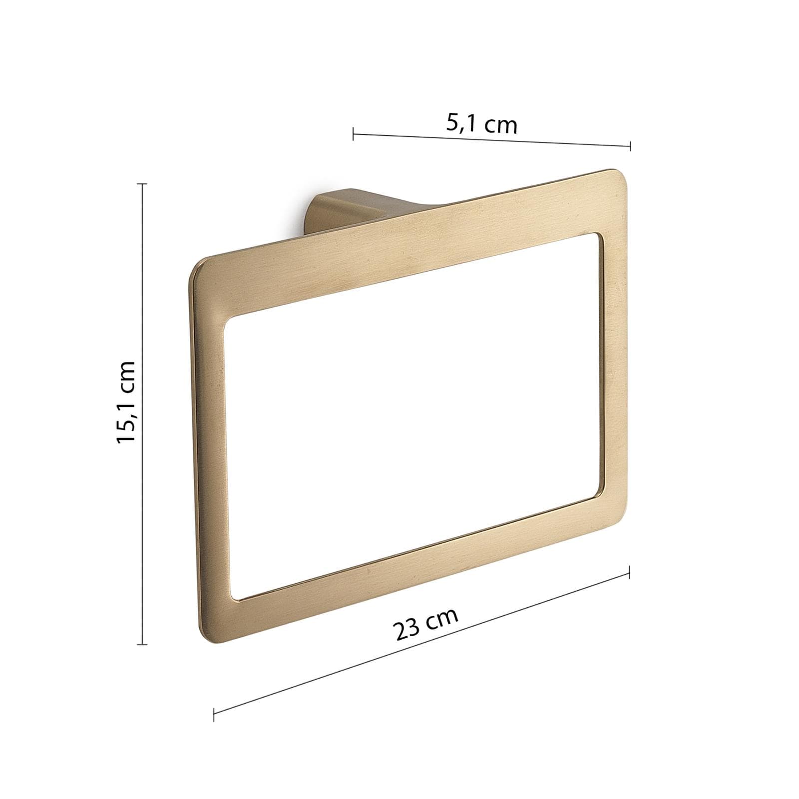 Portasalviette ad anello in ottone e cromall oro opaco - Pirenei di Gedy