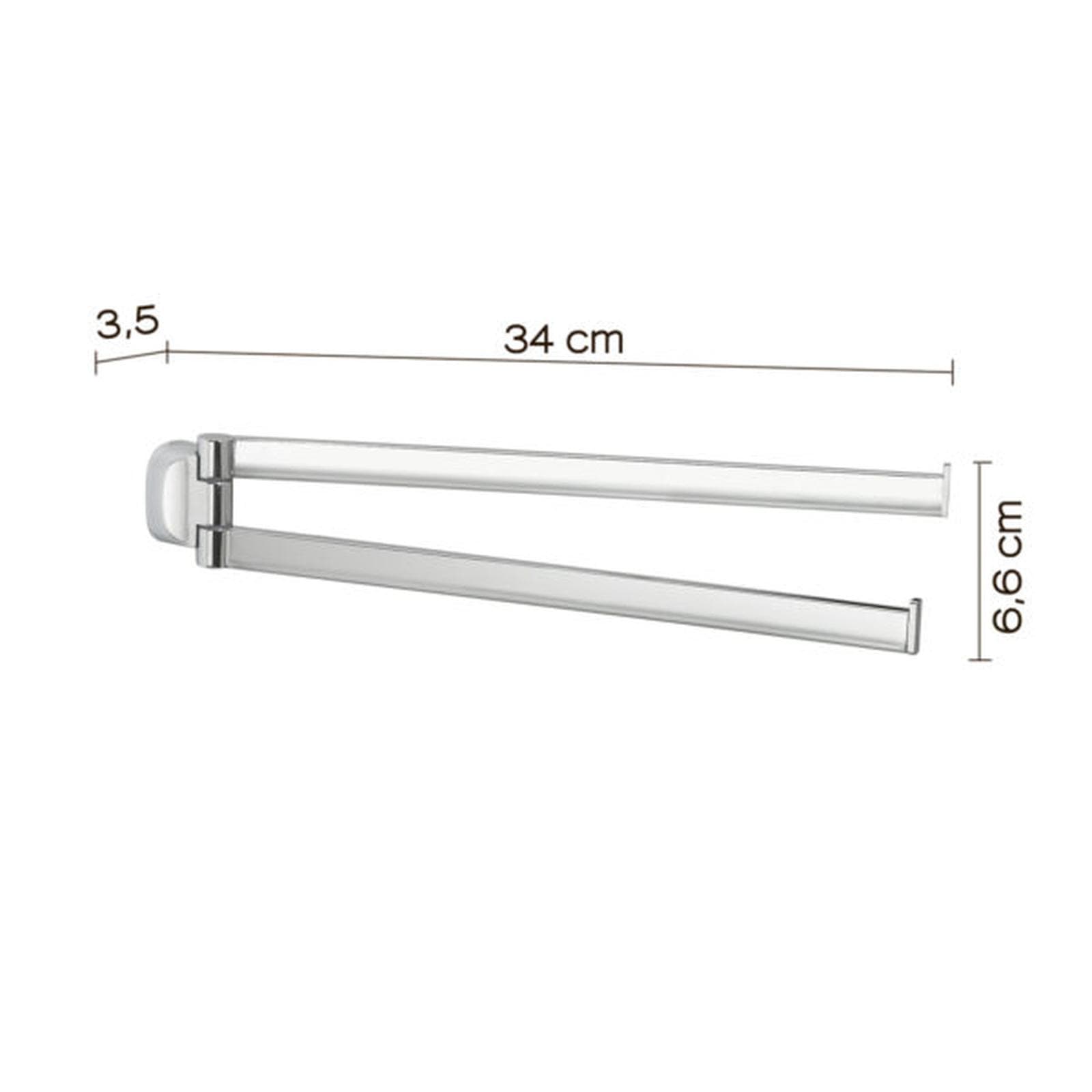 Portasalviette a snodo in acciaio inox e cromall cromo - Stelvio di Gedy