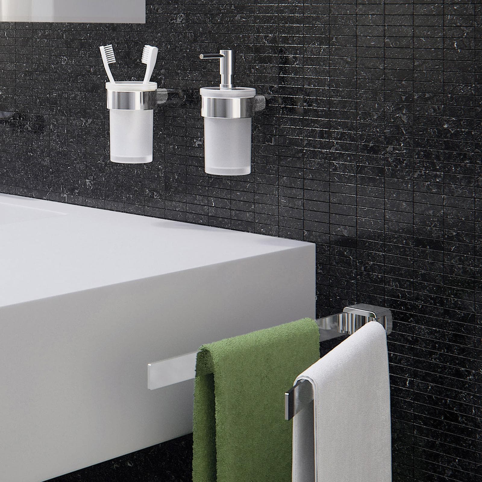 Portasalviette a snodo in cromall e acciaio inox cromo - Pirenei di Gedy