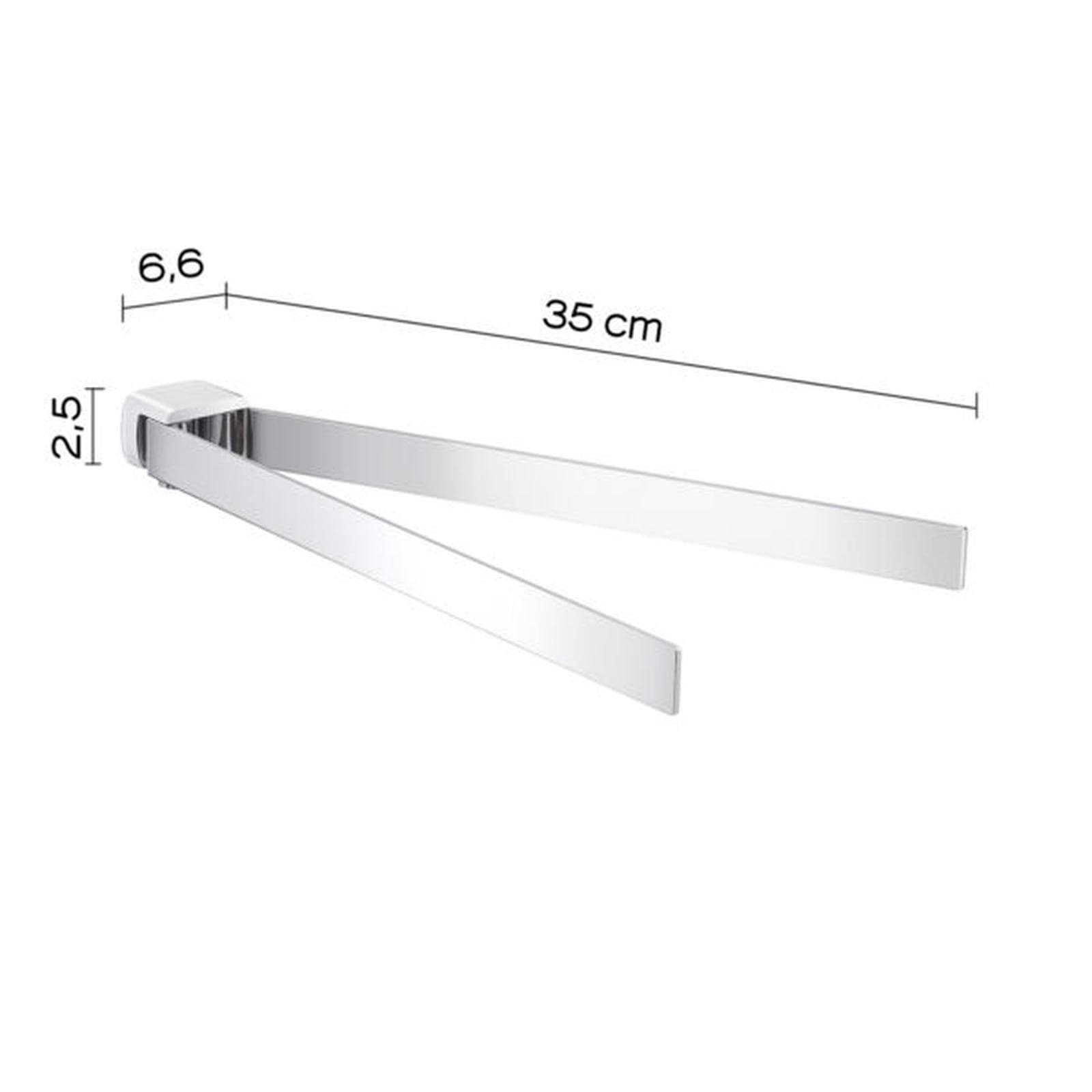 Portasalviette a snodo in cromall e acciaio inox cromo - Pirenei di Gedy