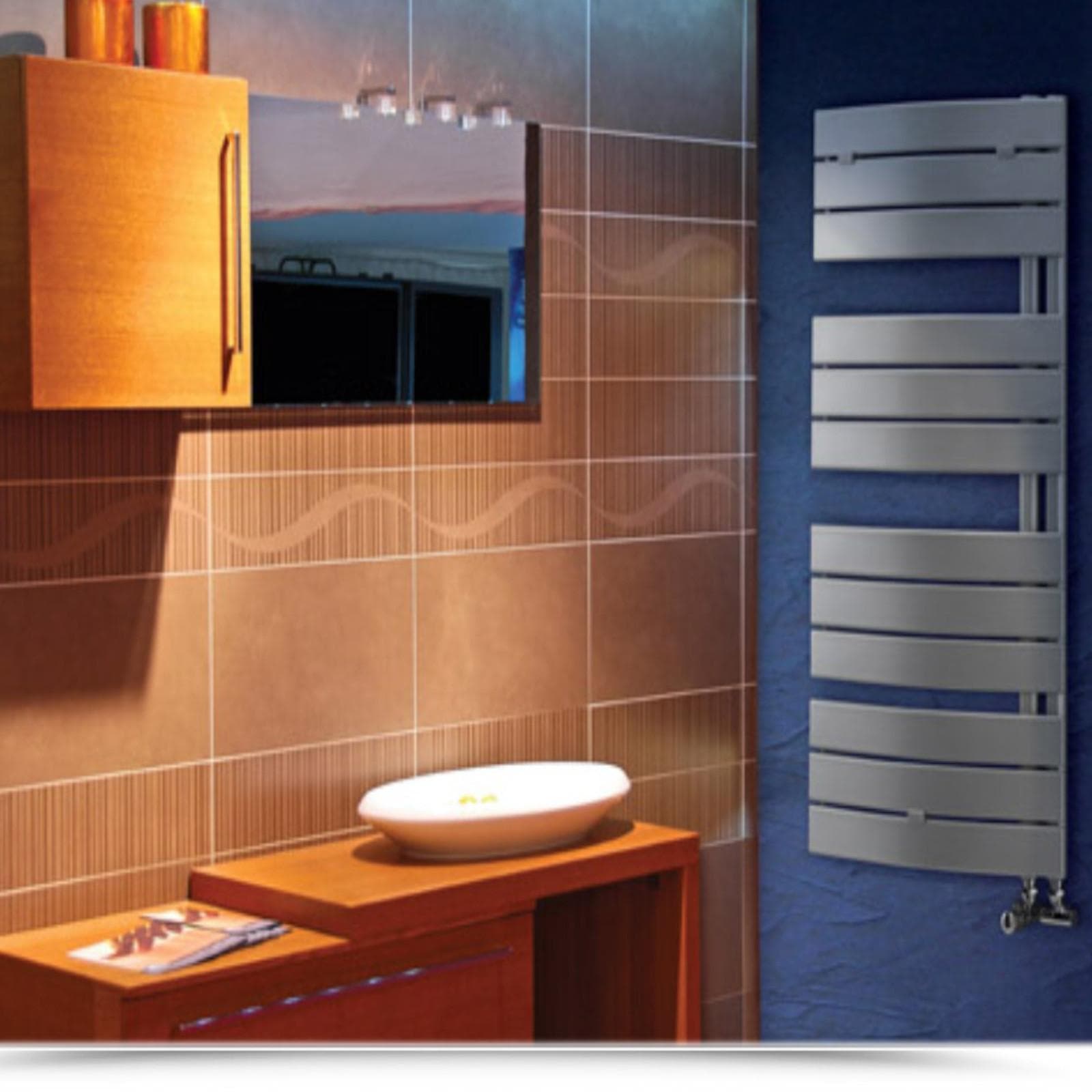 Termoarredo 1080x550 mm cromo tubi curvi e attacco reversibile - Pieve di Lazzarini