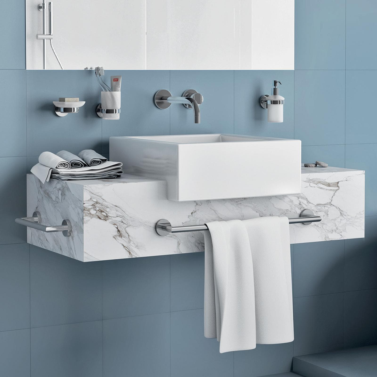 Portasalviette 30 cm in acciaio inox cromo - Project di Gedy