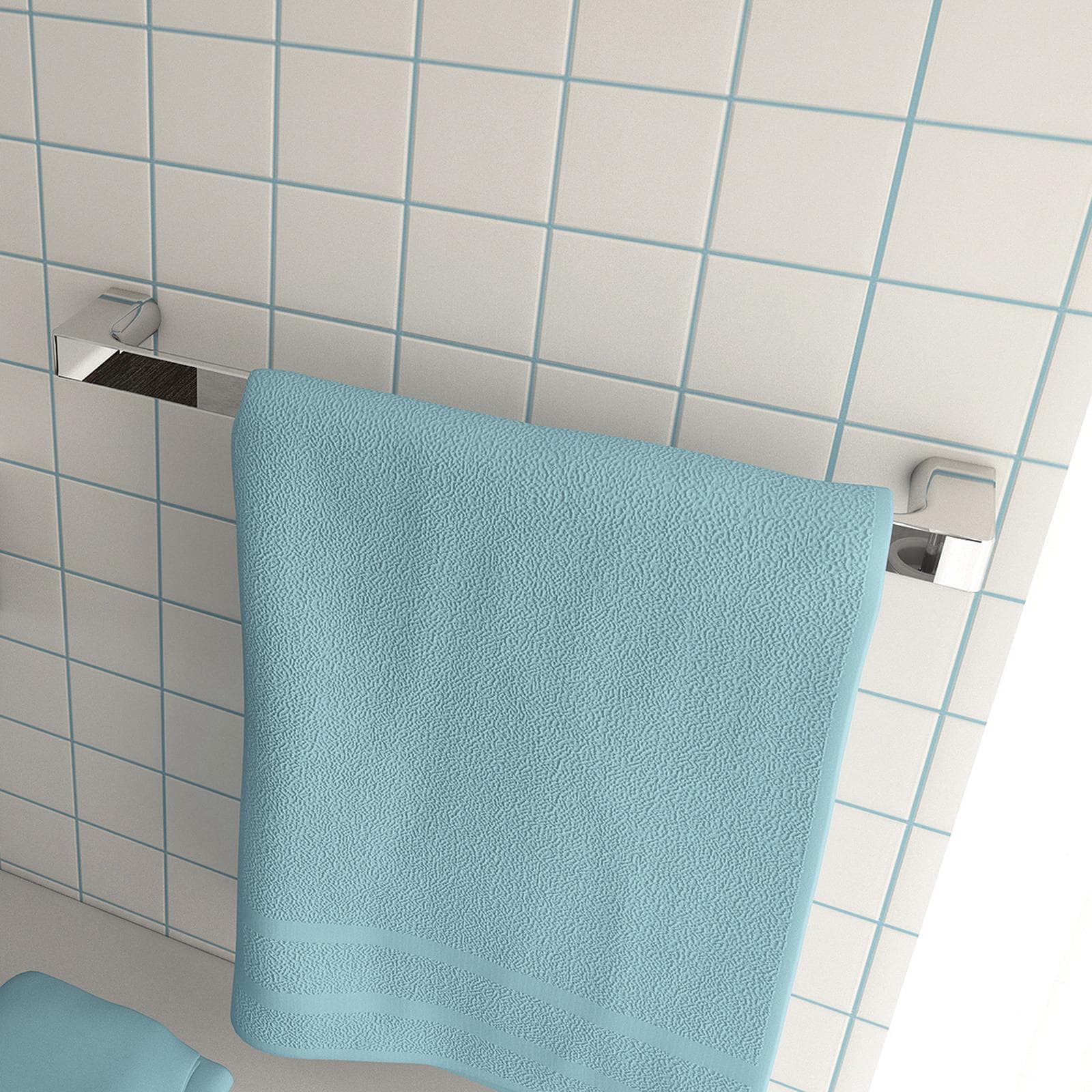 Portasalviette 35 cm in cromall e ottone cromo - Pirenei di Gedy