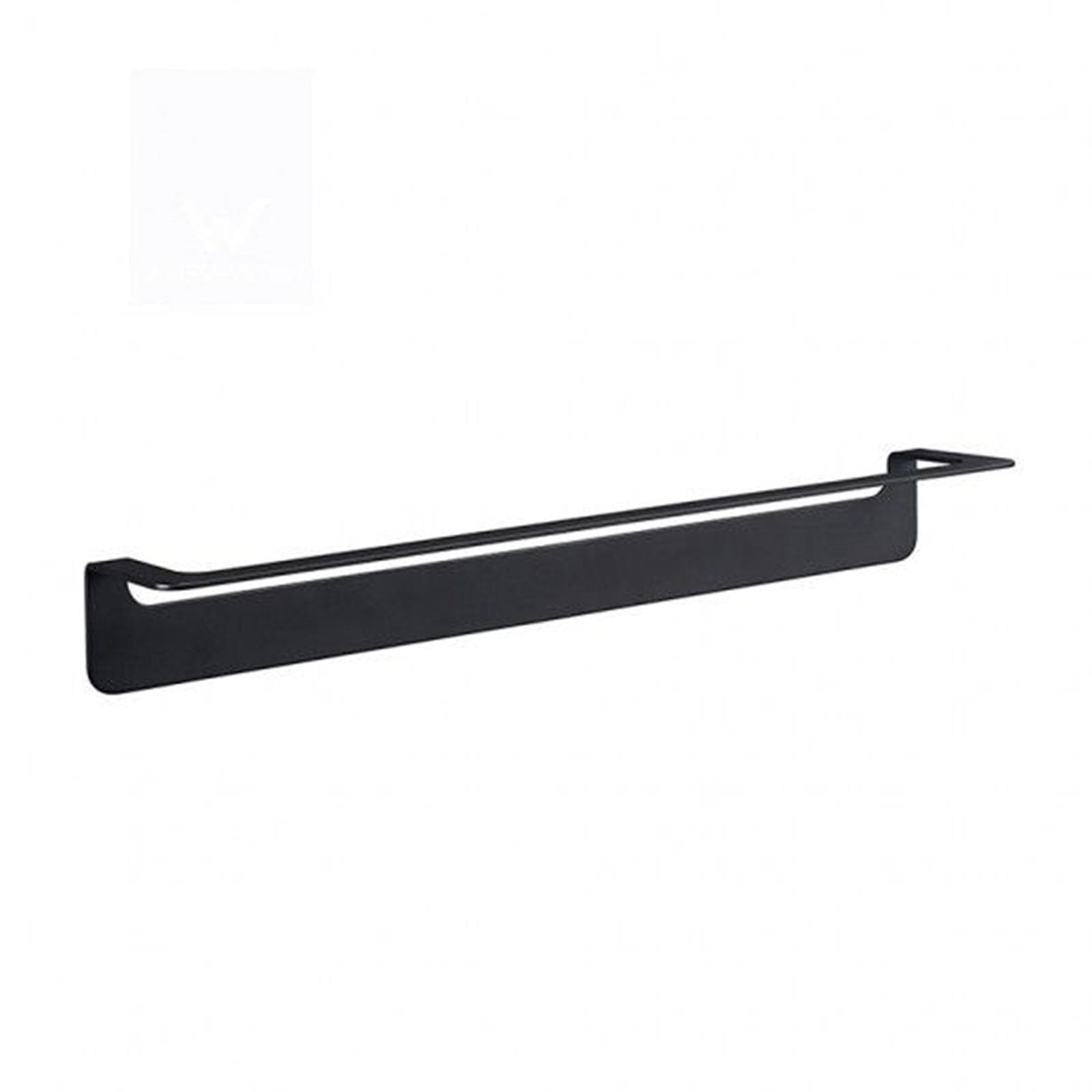 Portasalviette in acciaio nero 60 cm fissaggio senza viti