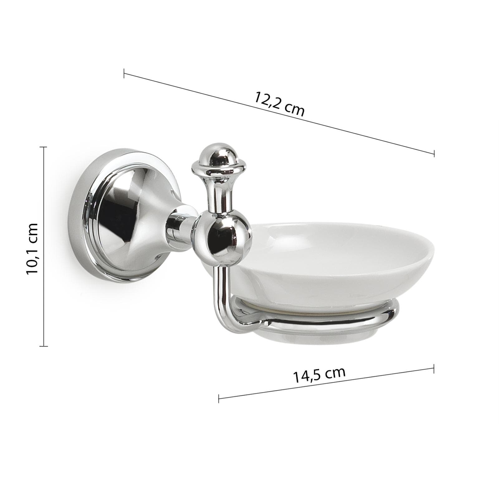 Portasapone a muro in acciaio inox e ceramica - Nevis di Gedy