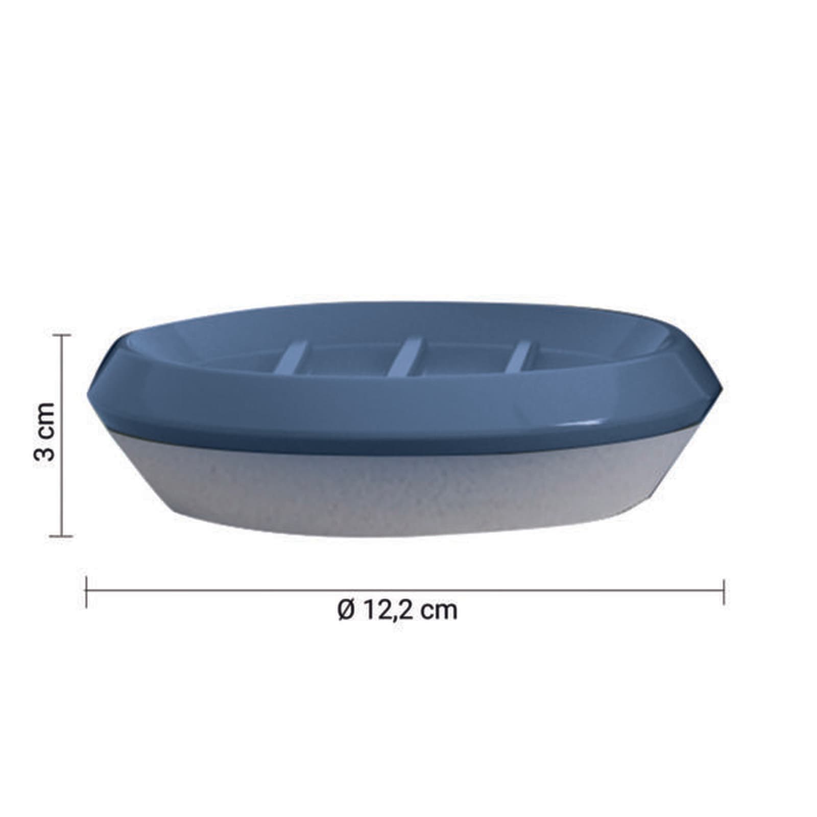 Portasapone da appoggio in ceramica degradè blu - Shejla di Gedy