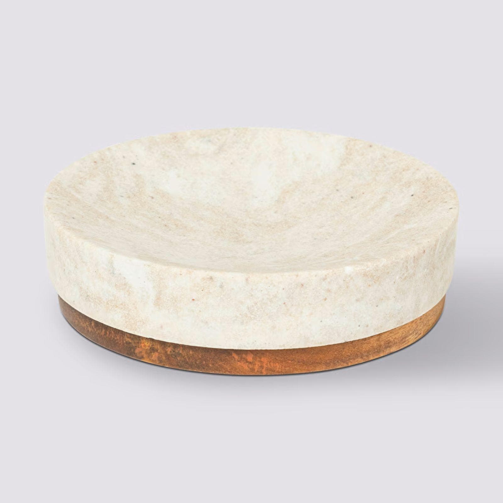 Portasapone d'appoggio effetto marmo e legno - Marble