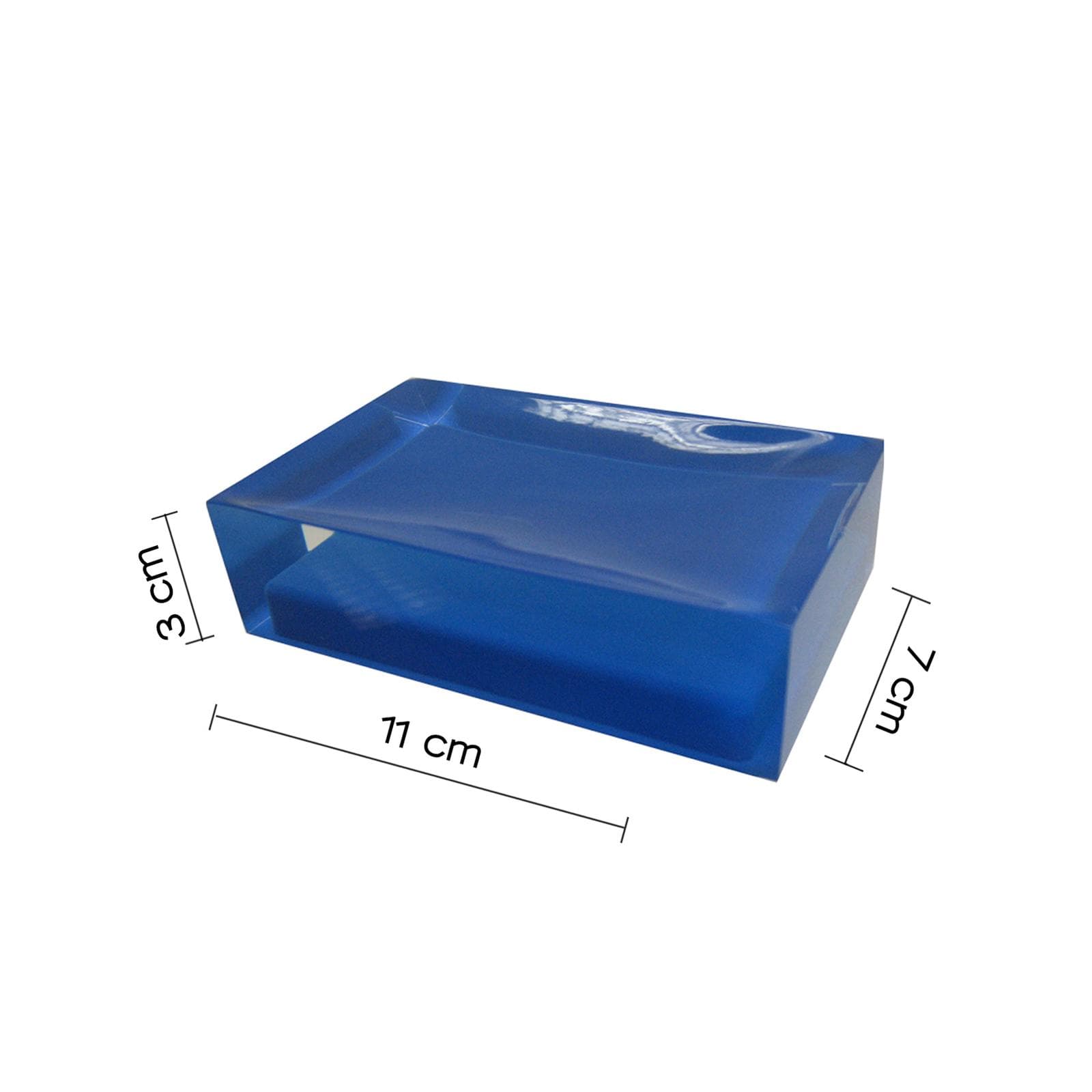 Portasapone d'appoggio blu e trasparente - Rainbow di Gedy